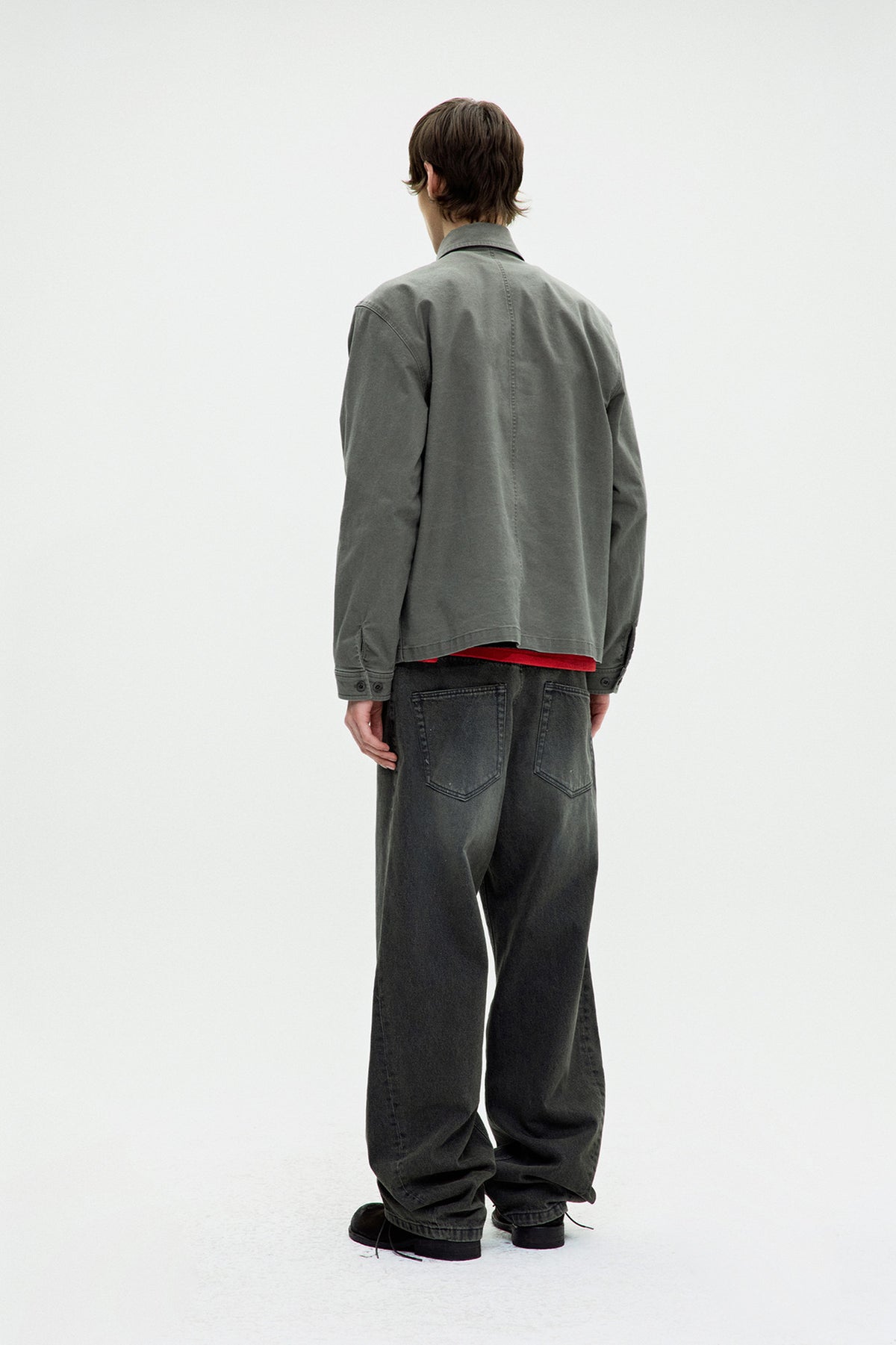 Garment Washed Fatigue Shirt - Washed Khaki