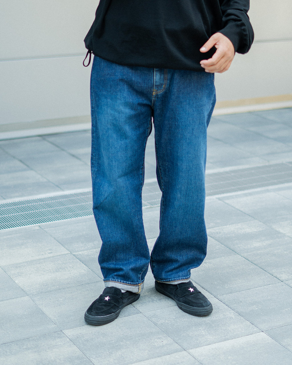 Selvage Denim Straight Pants - Vintage Indigo