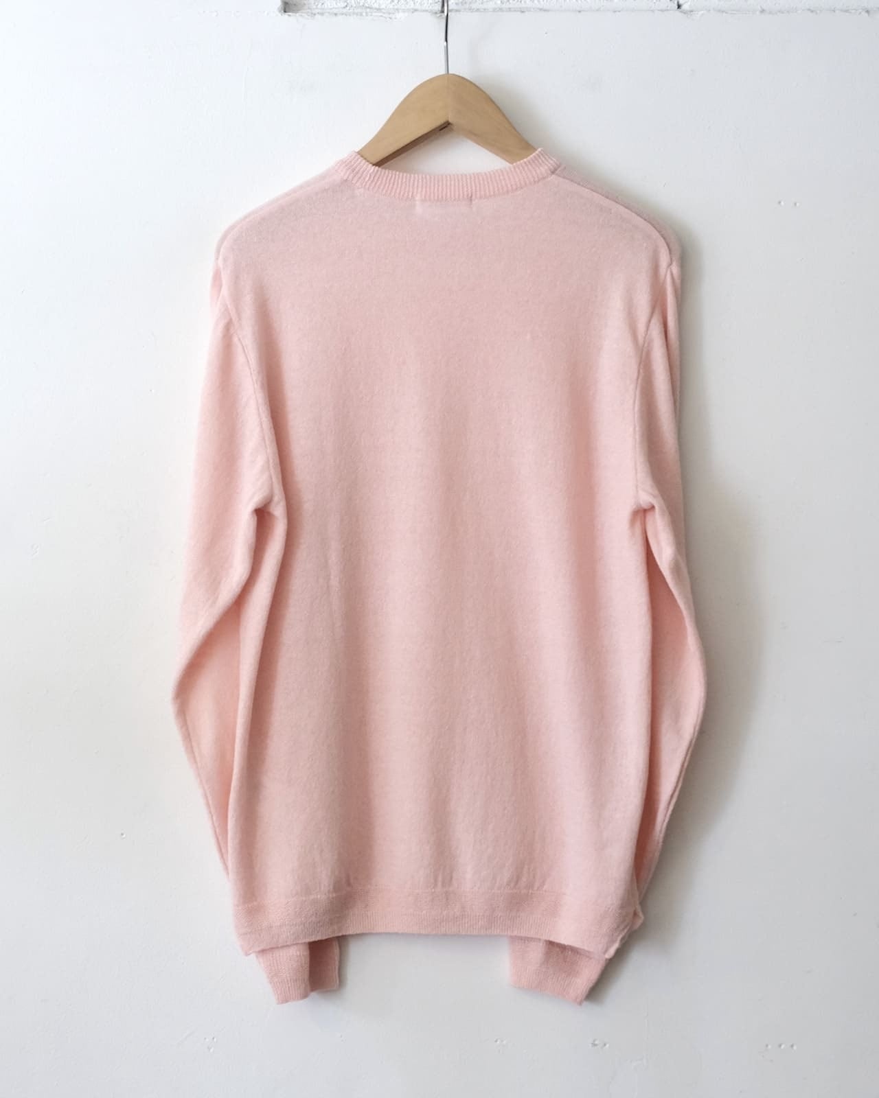 Long Sleeve Knit T-Shirt - Light Pink