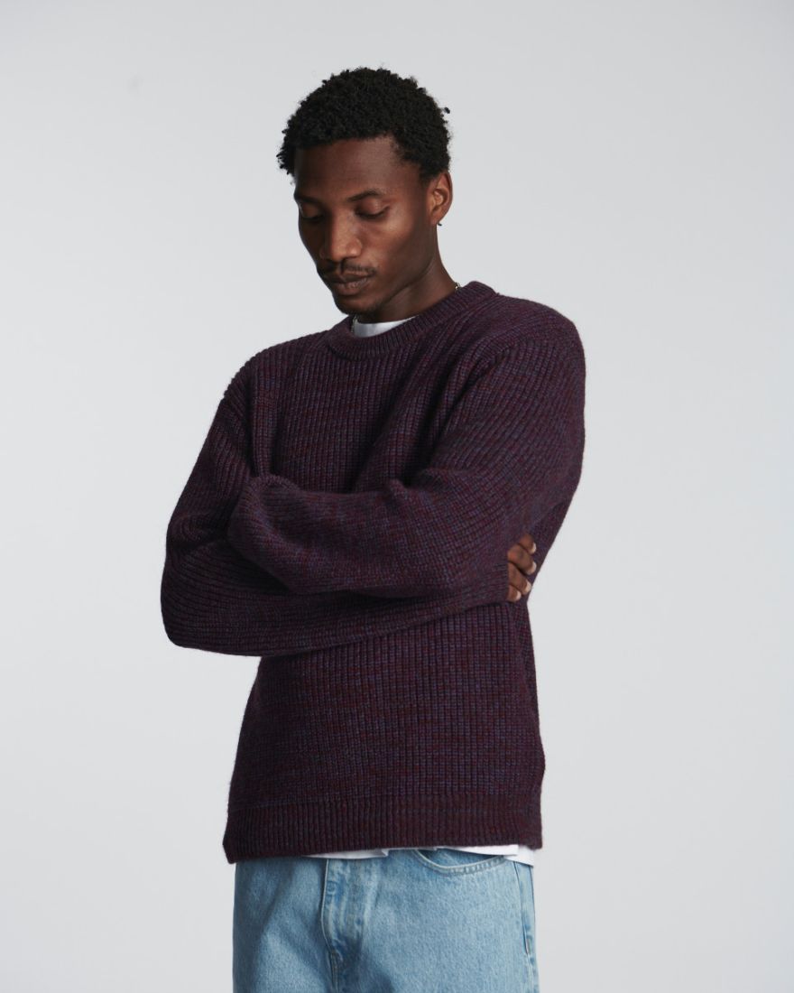 Meander Sweater - Bordeaux Heather