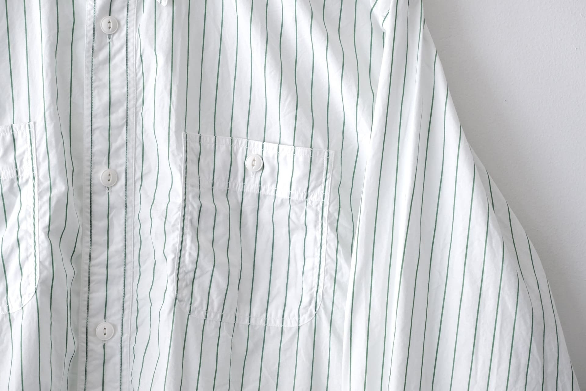 B/S Work Shirt - Green Stripe