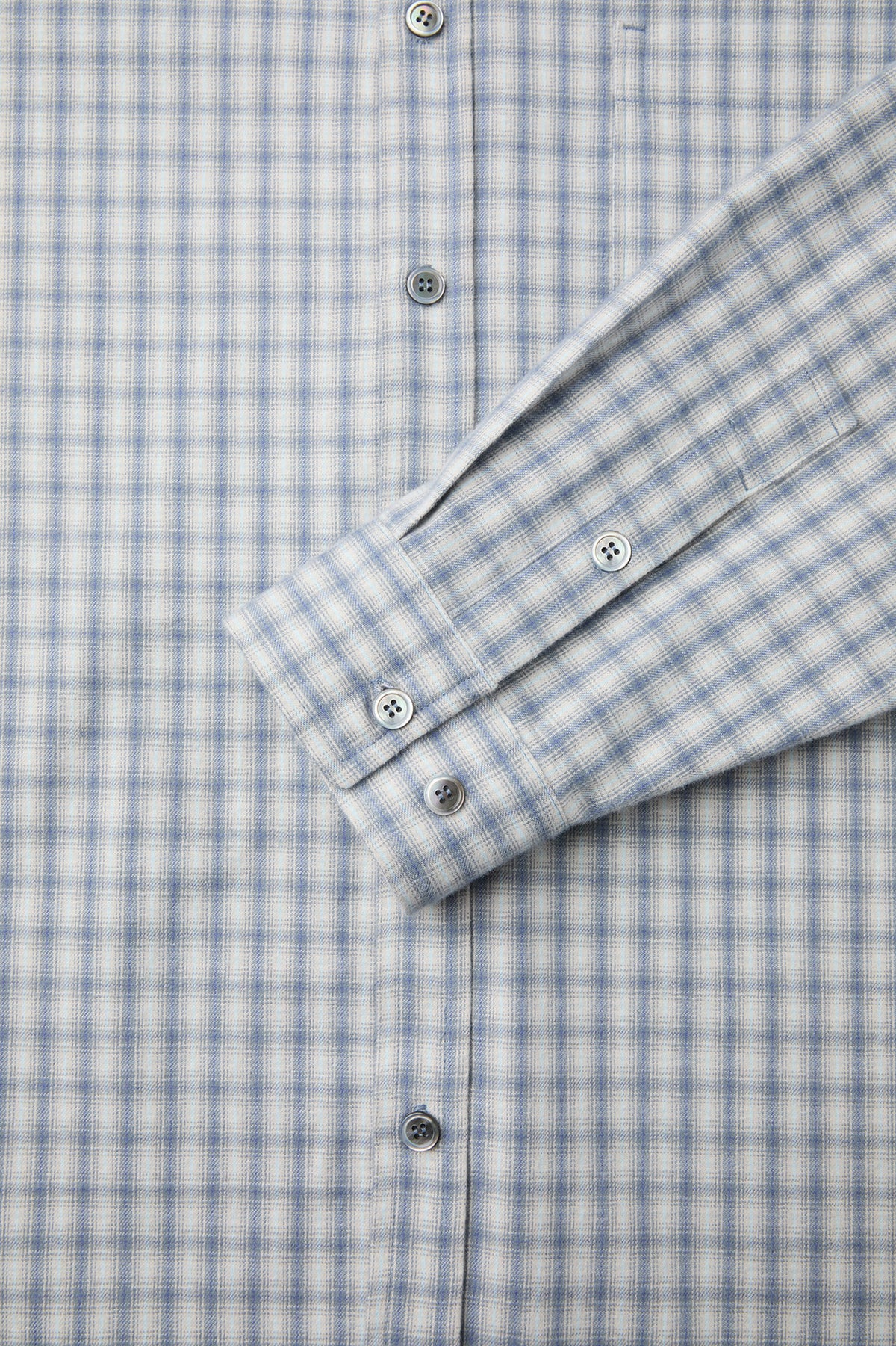 Cotton Blue Tartan Check Shirt - Light Blue