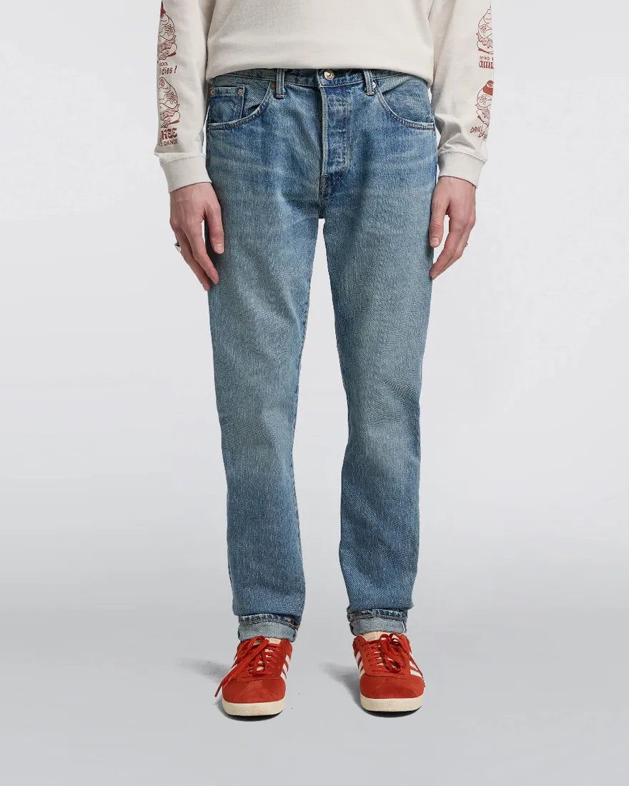 Slim Tapered Jeans - 14 oz Kurabo Recycle Denim, Red Selvage - Blue Light Used