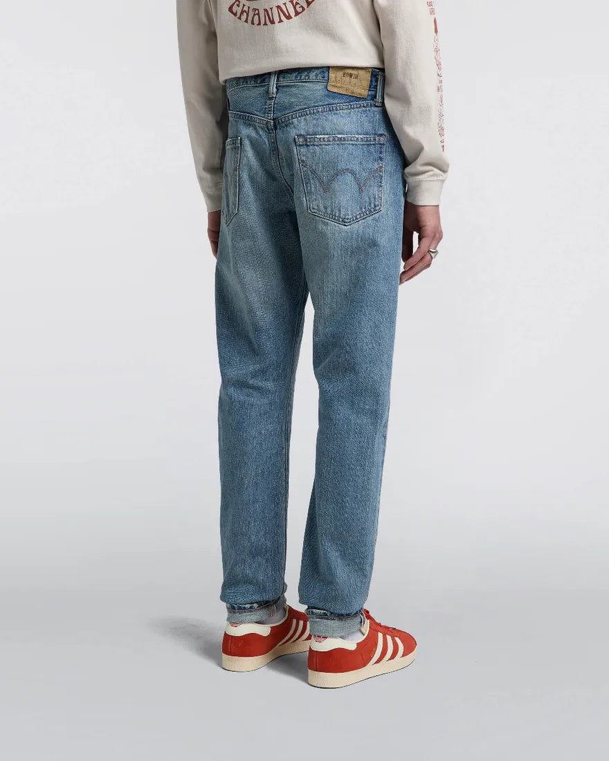 Slim Tapered Jeans - 14 oz Kurabo Recycle Denim, Red Selvage - Blue Light Used