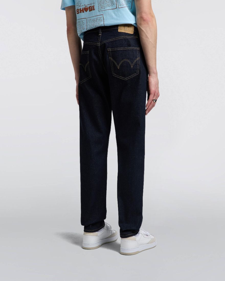 Regular Tapered - Kaihara, Pure Indigo Stretch Denim, 13oz - Blue, rinsed