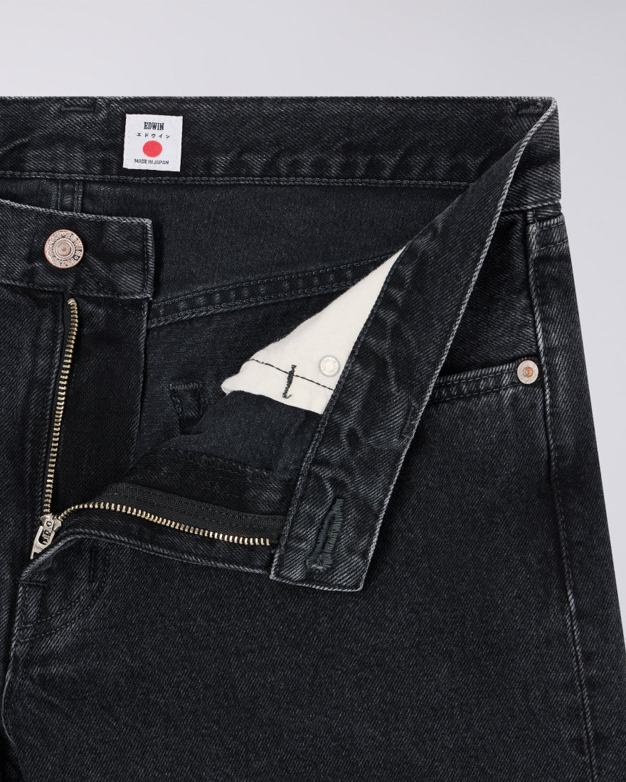 Regular Tapered Kaihara Right Hand Black Denim - Black dark used