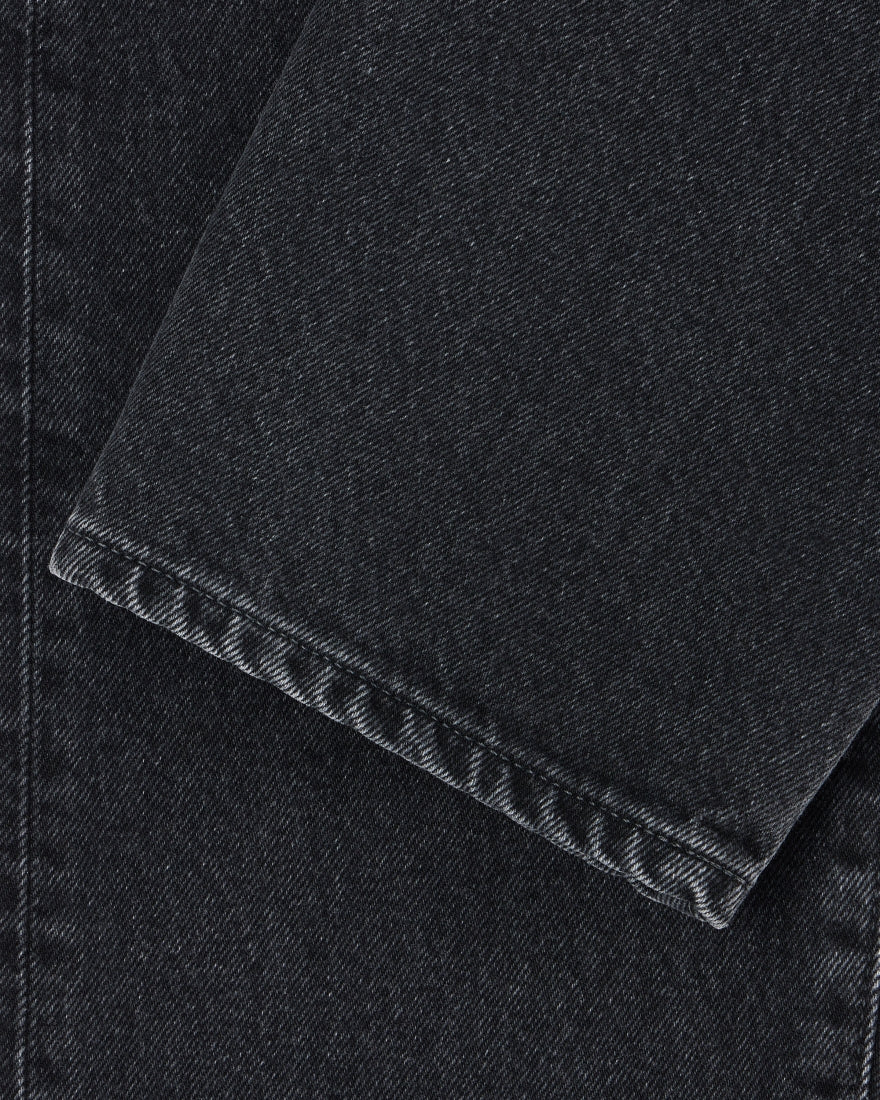 Regular Tapered Kaihara Right Hand Black Denim - Black dark used
