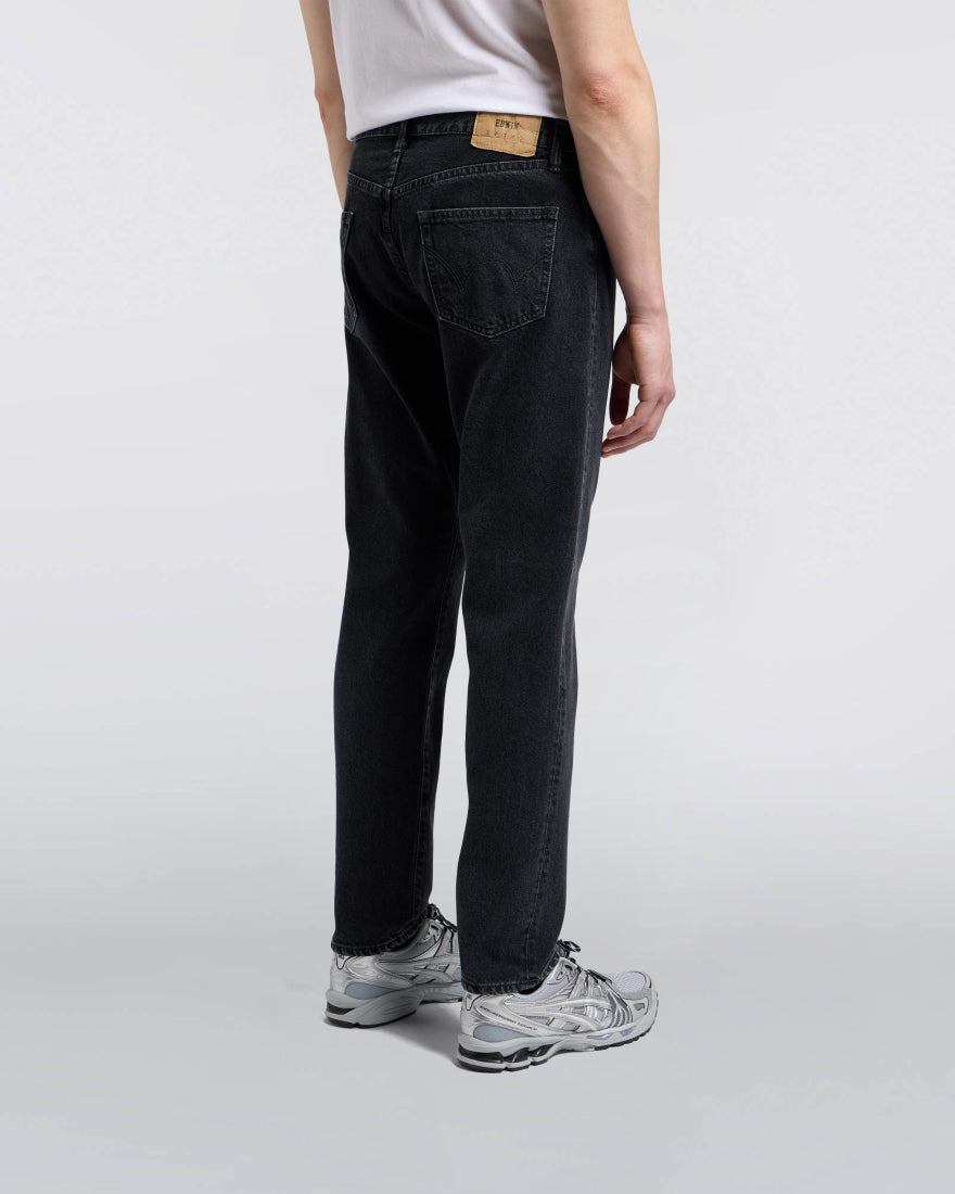 Regular Tapered Kaihara Right Hand Black Denim - Black dark used