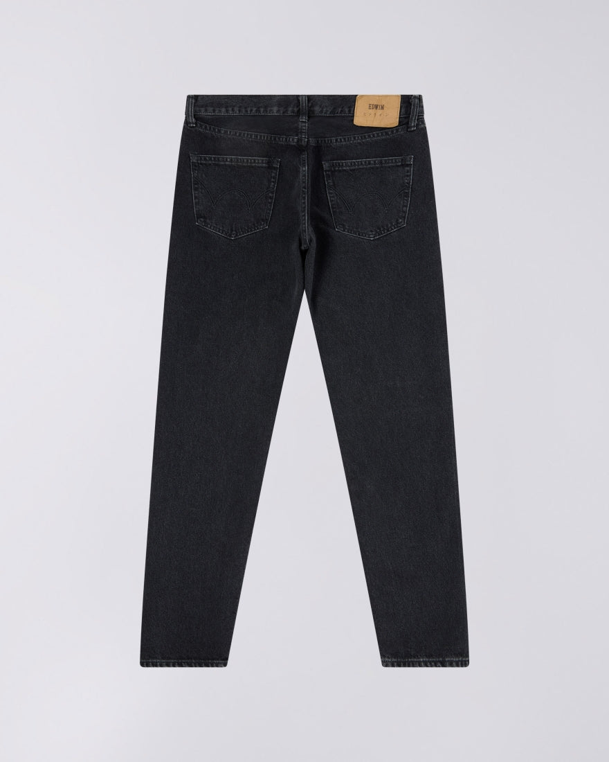 Regular Tapered Kaihara Right Hand Black Denim - Black dark used