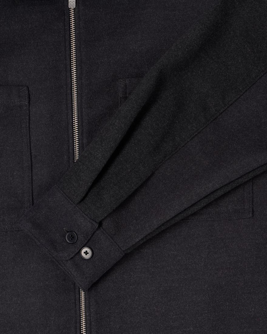 Snug Overshirt LS - Dark Grey Marl