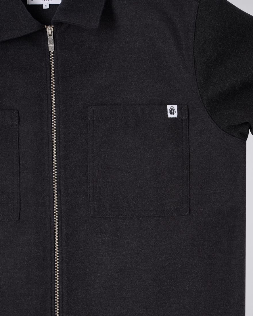 Snug Overshirt LS - Dark Grey Marl