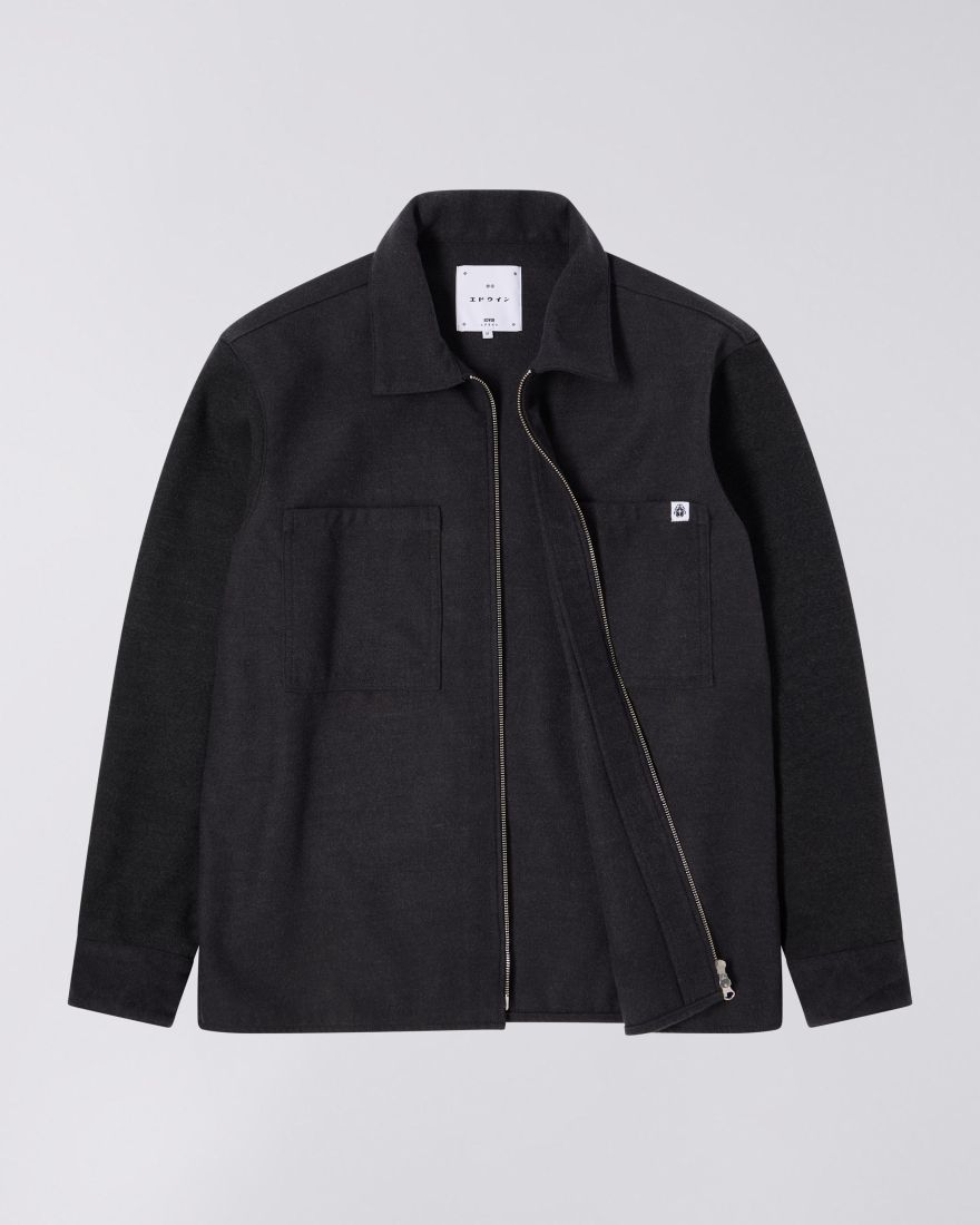 Snug Overshirt LS - Dark Grey Marl