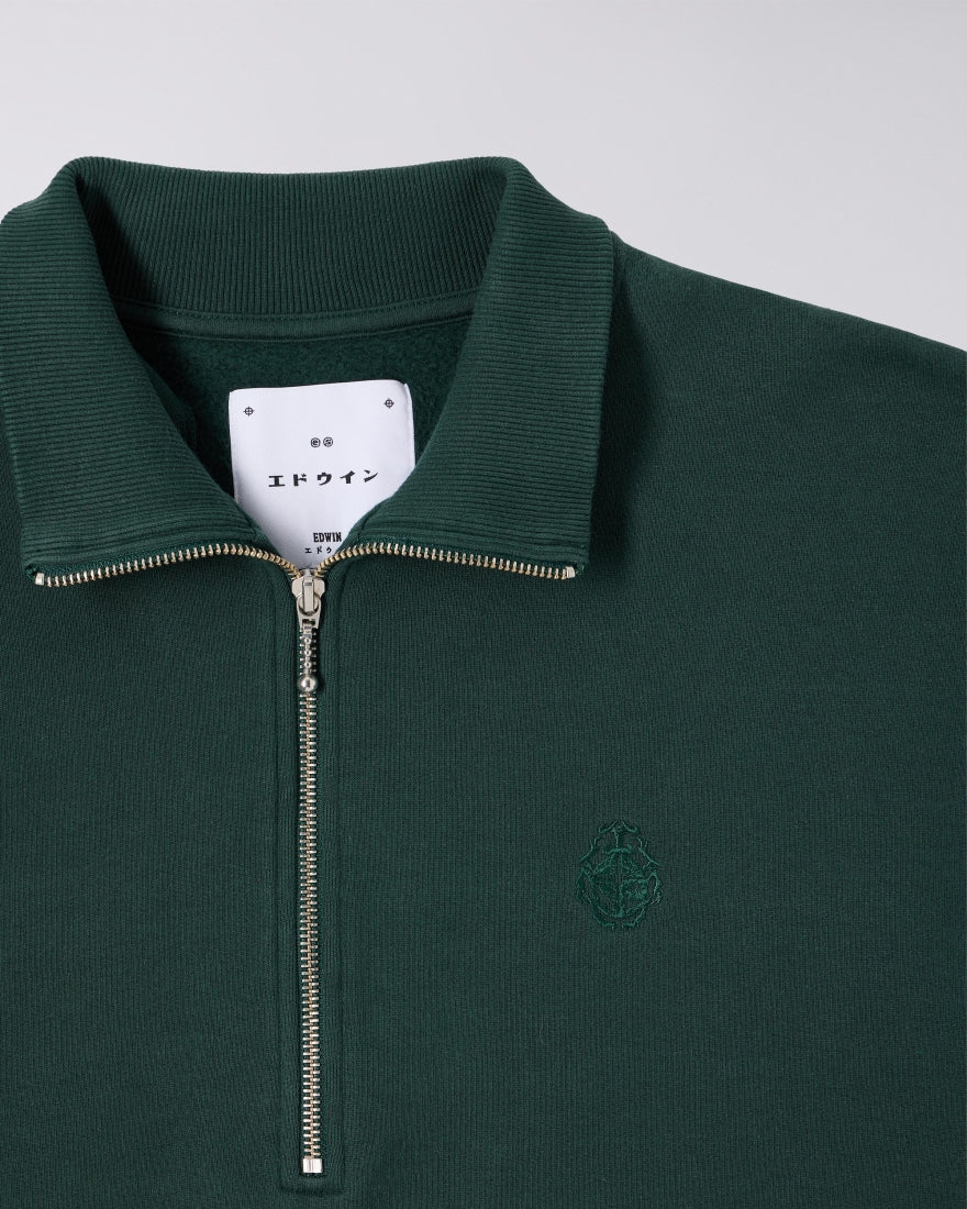 Koji Half Zip Sweat - Green Gables