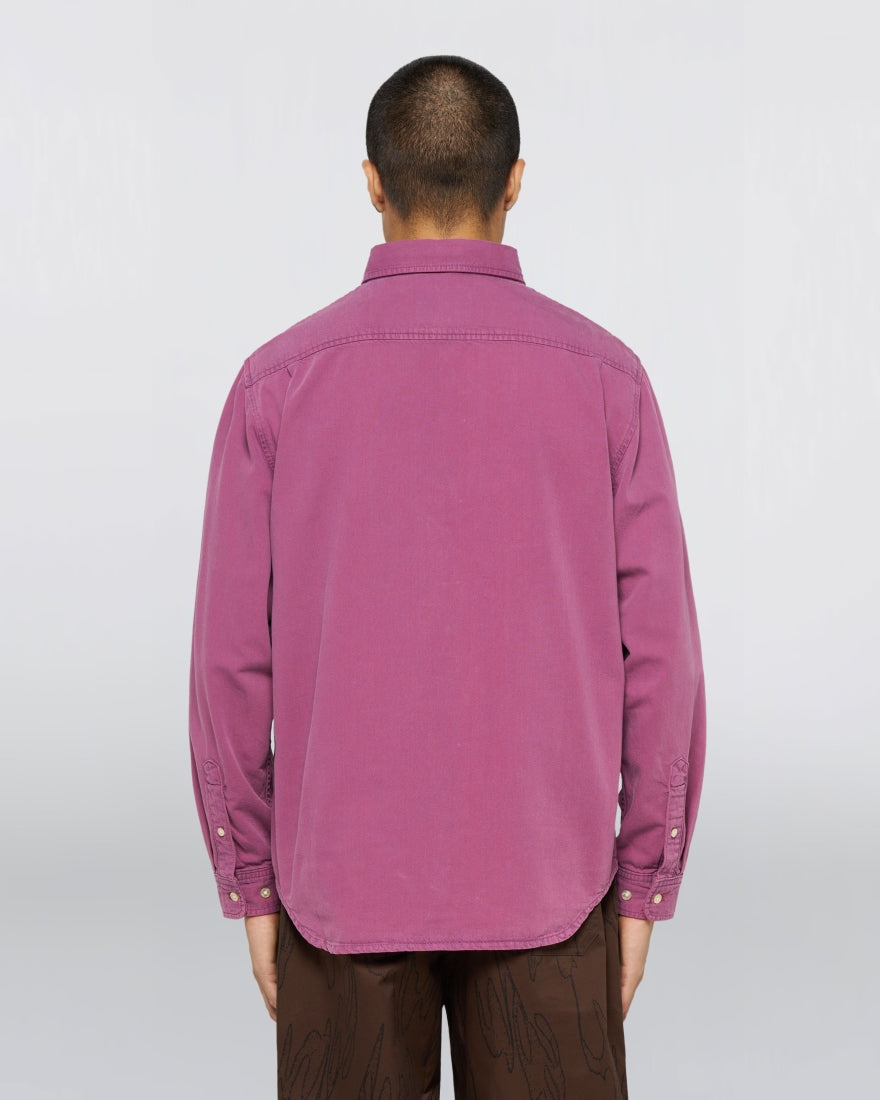 Arlo Shirt LS - Red Plum Overdyed