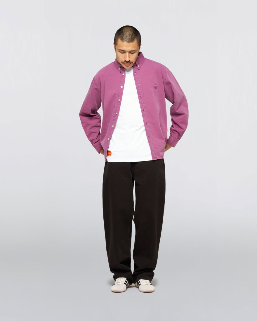 Arlo Shirt LS - Red Plum Overdyed