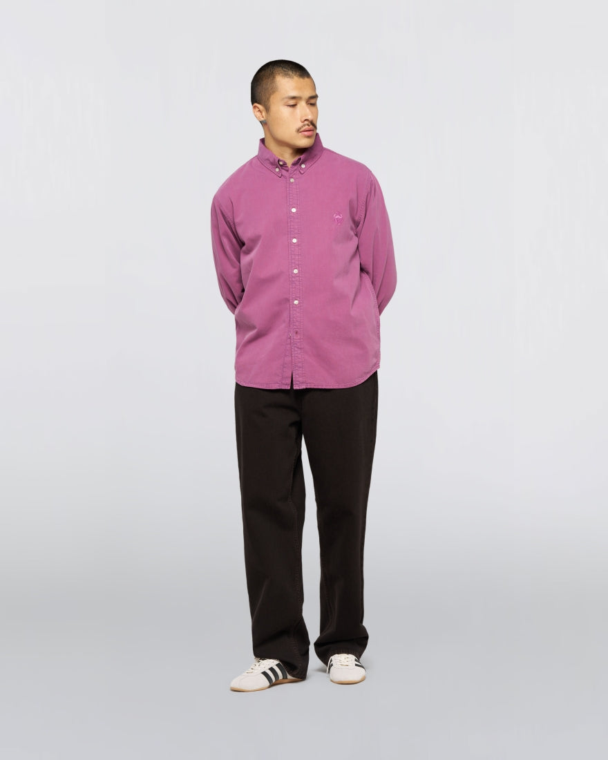 Arlo Shirt LS - Red Plum Overdyed