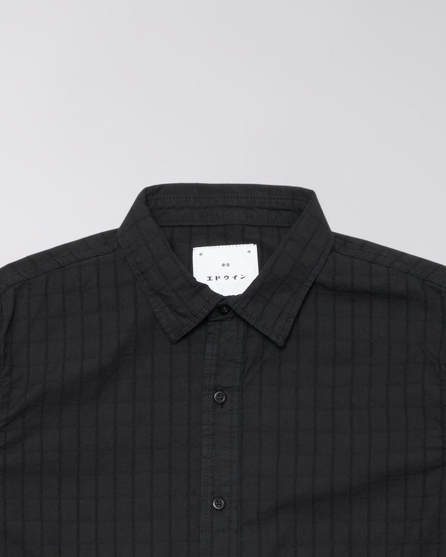 Sebastian Shirt LS - Black Garment Dyed