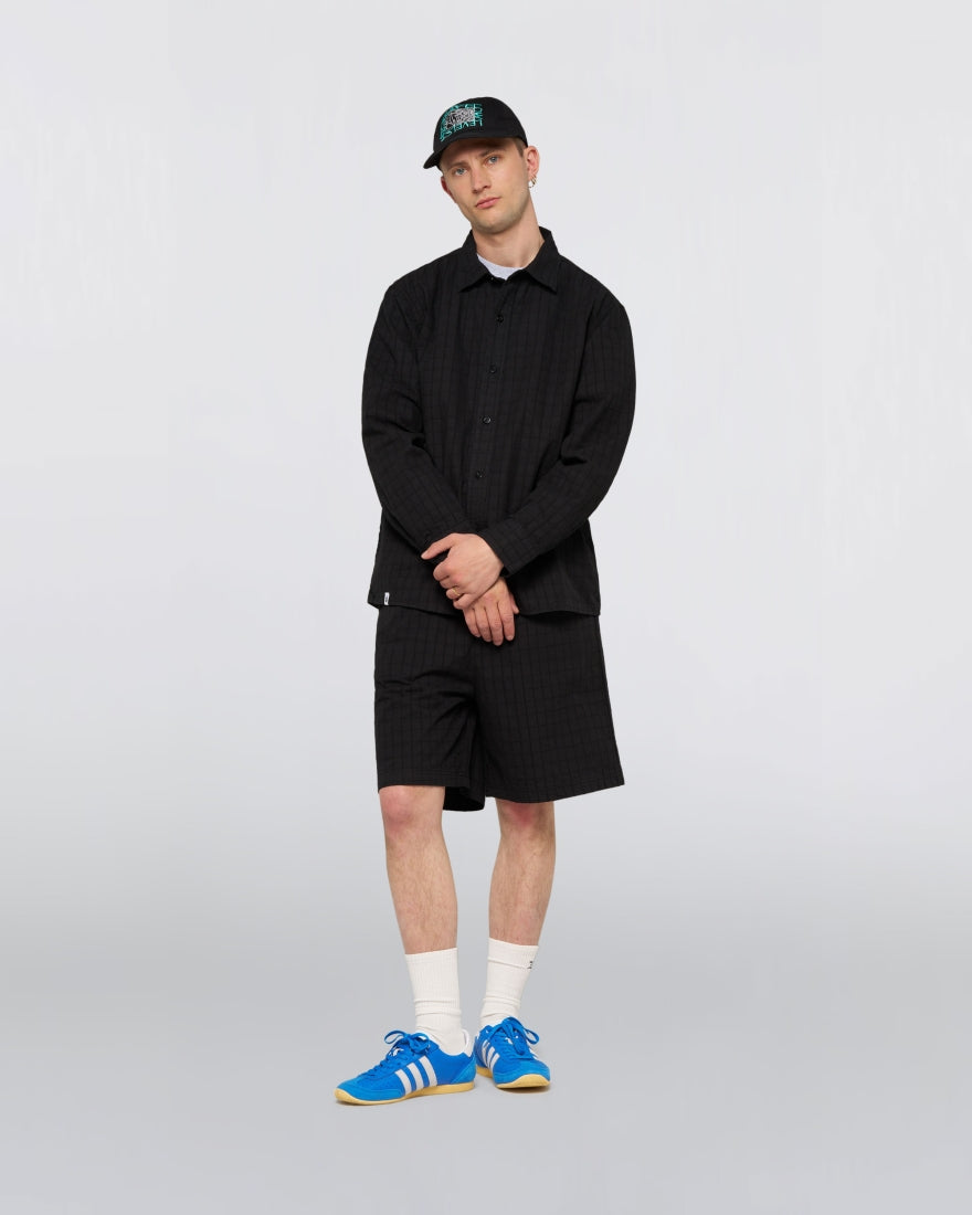 Sebastian Shirt LS - Black Garment Dyed