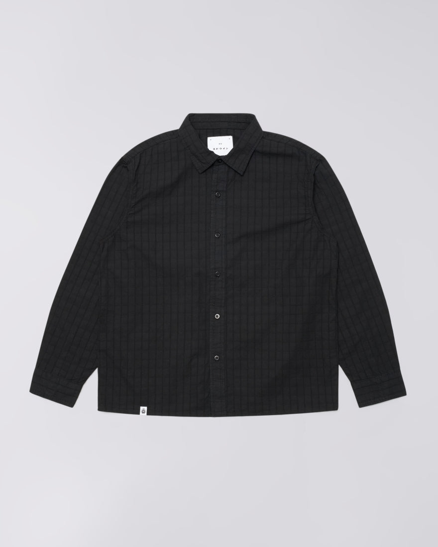 Sebastian Shirt LS - Black Garment Dyed