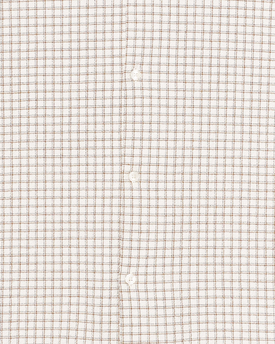 Zed Shirt SS - White/Brown