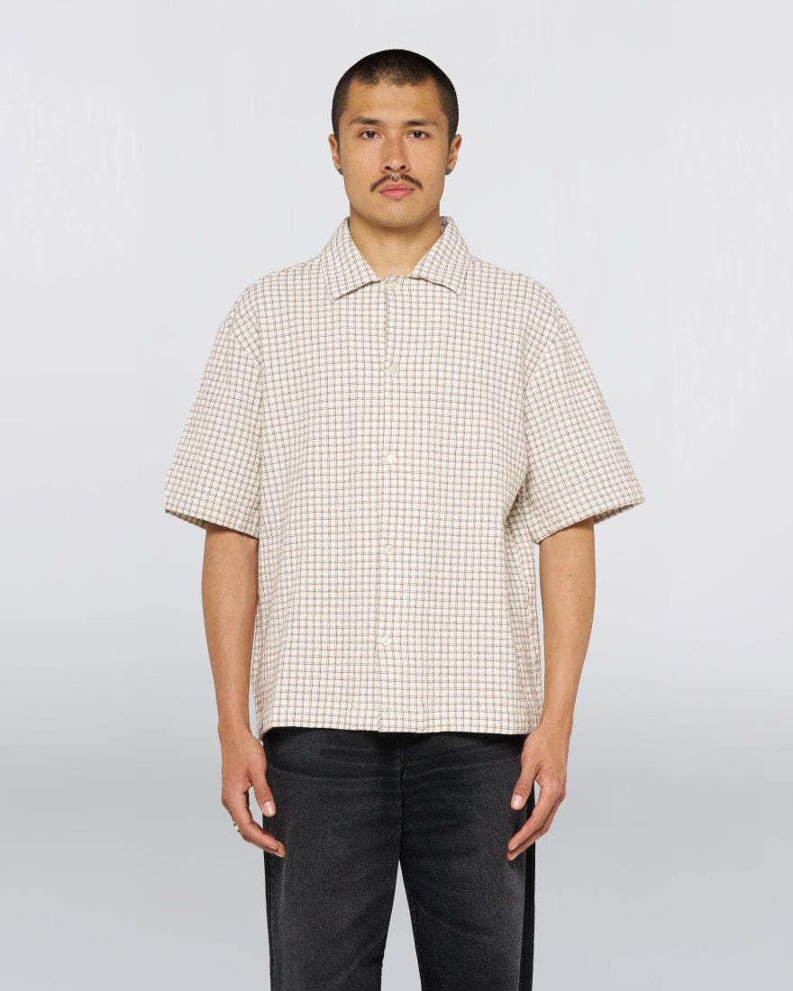 Zed Shirt SS - White/Brown
