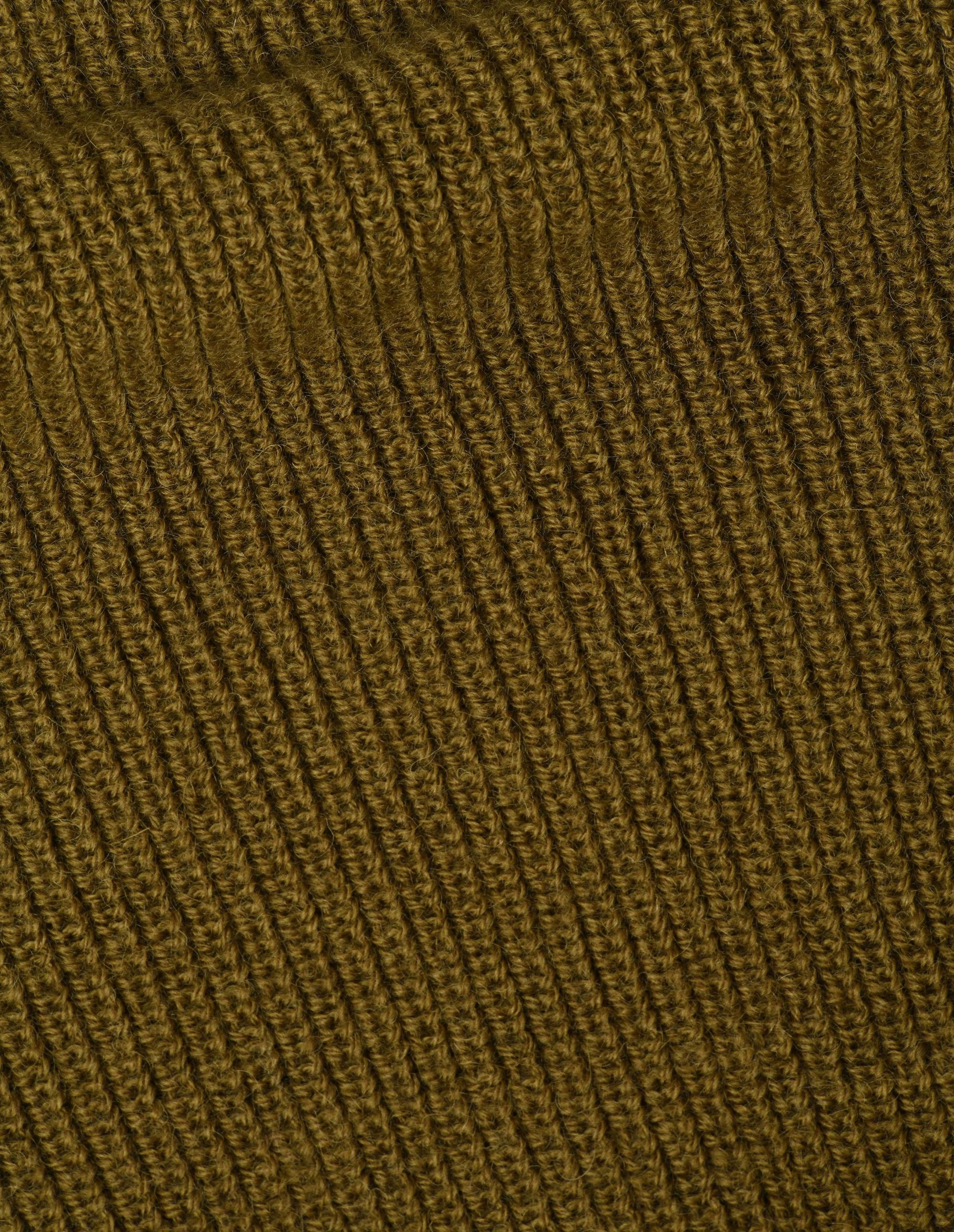 Chunky Ribbed Slipover Virgin Wool - Khaki
