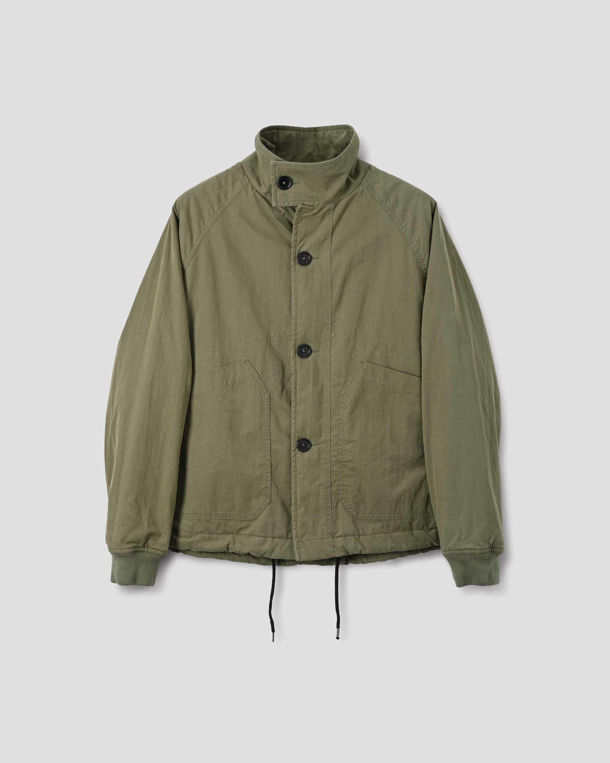 Padded Worker Jacket Coated Cotton Nylon - Pale Khaki