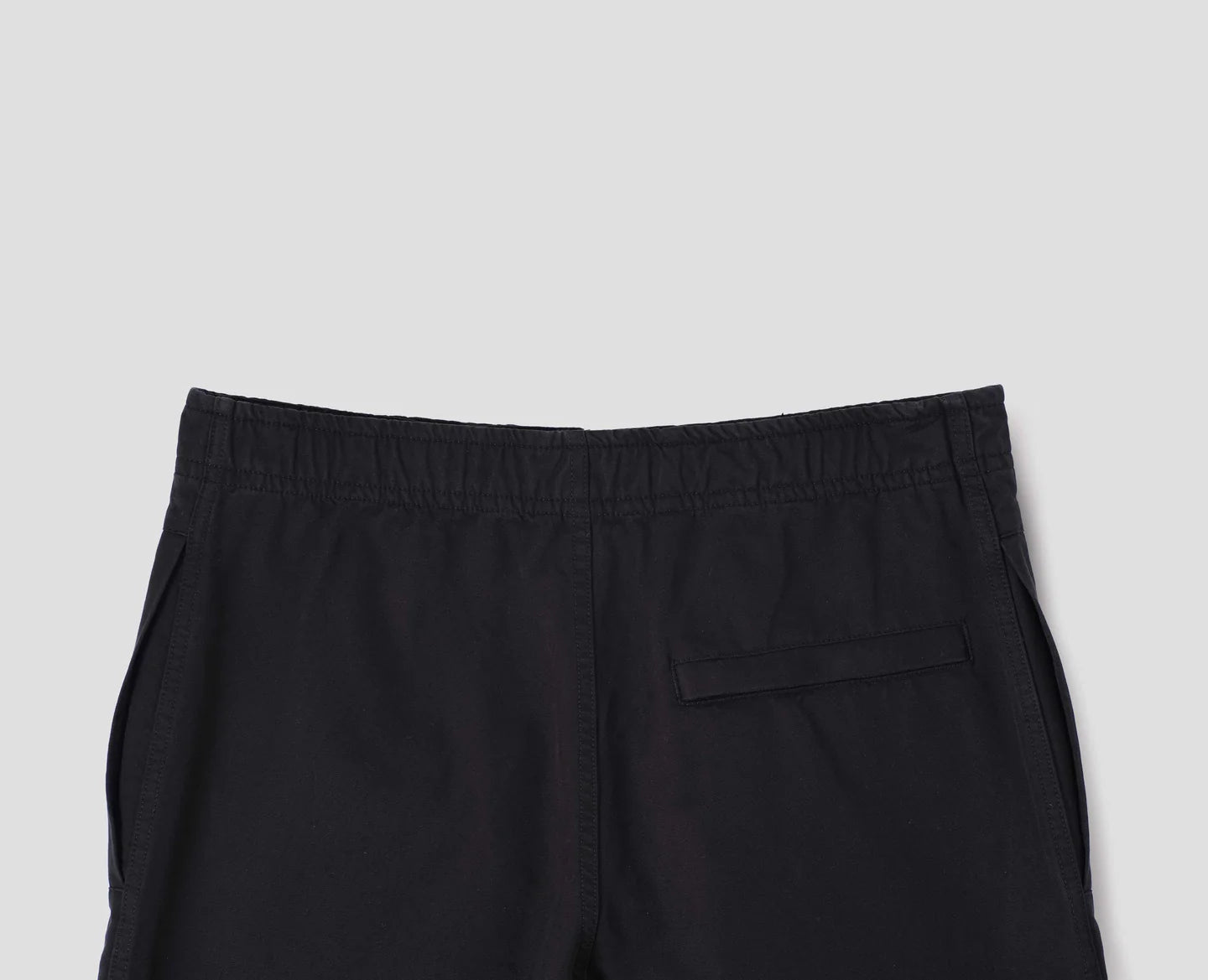 Press Stud Trousers Double Twisted Cotton Canvas - Black