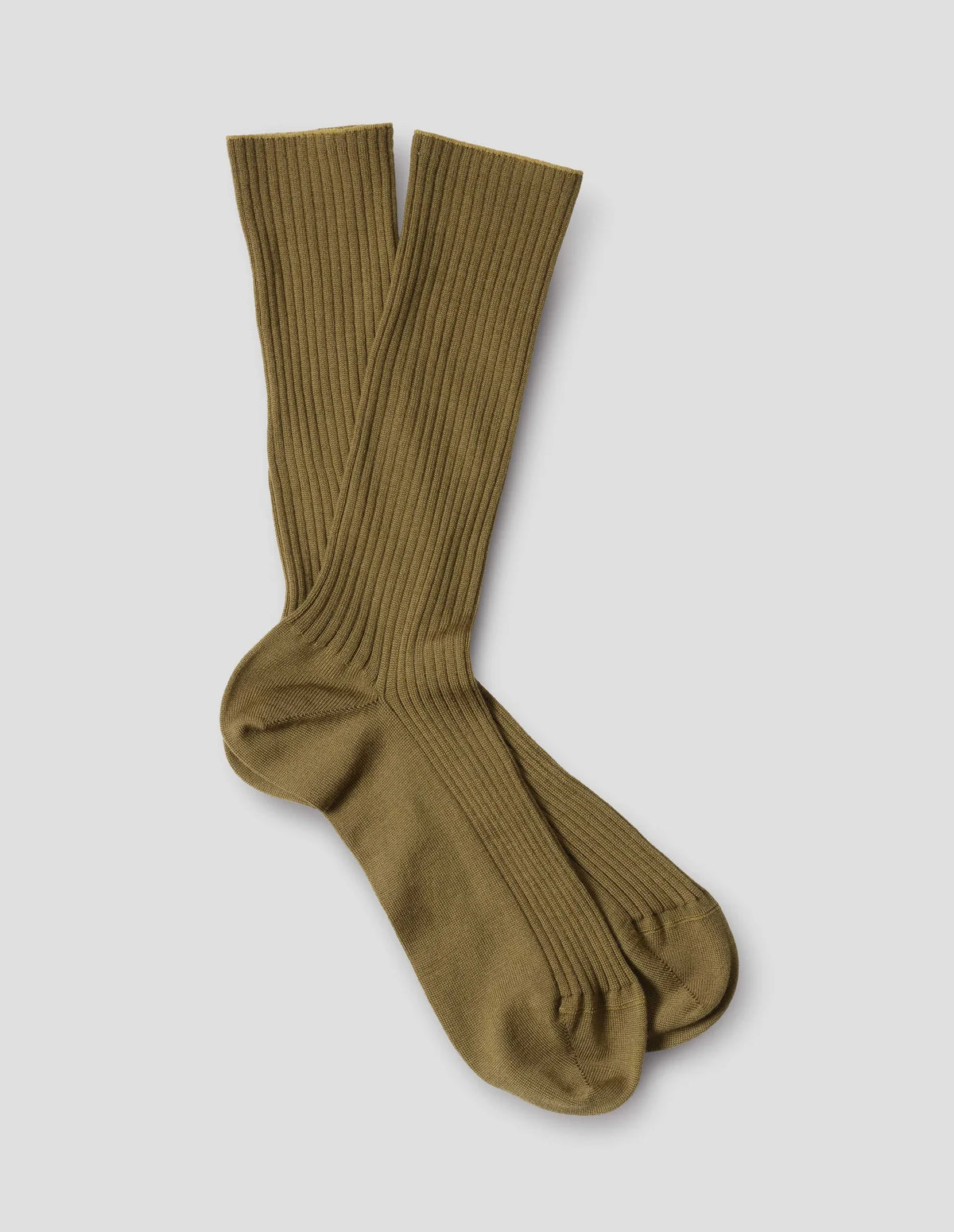 Full Rib Socks Fine Merino - Ochre