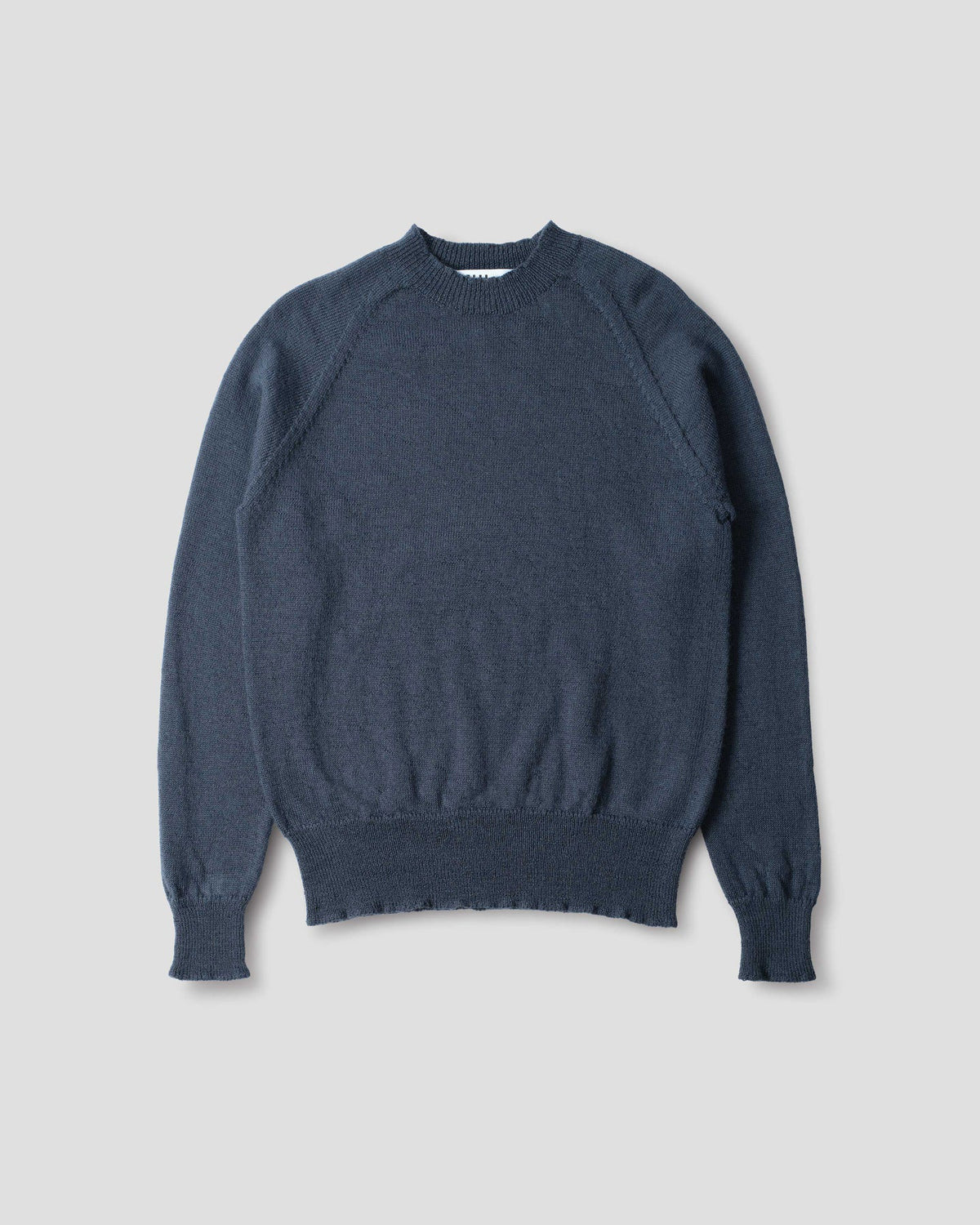 Crew Neck Jumper Virgin Wool - Uniform Blue