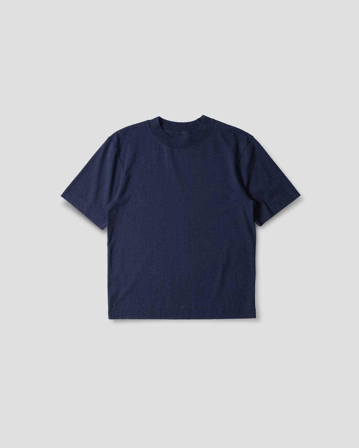 Flatlock Crew Neck Top Matte Jersey - Indigo