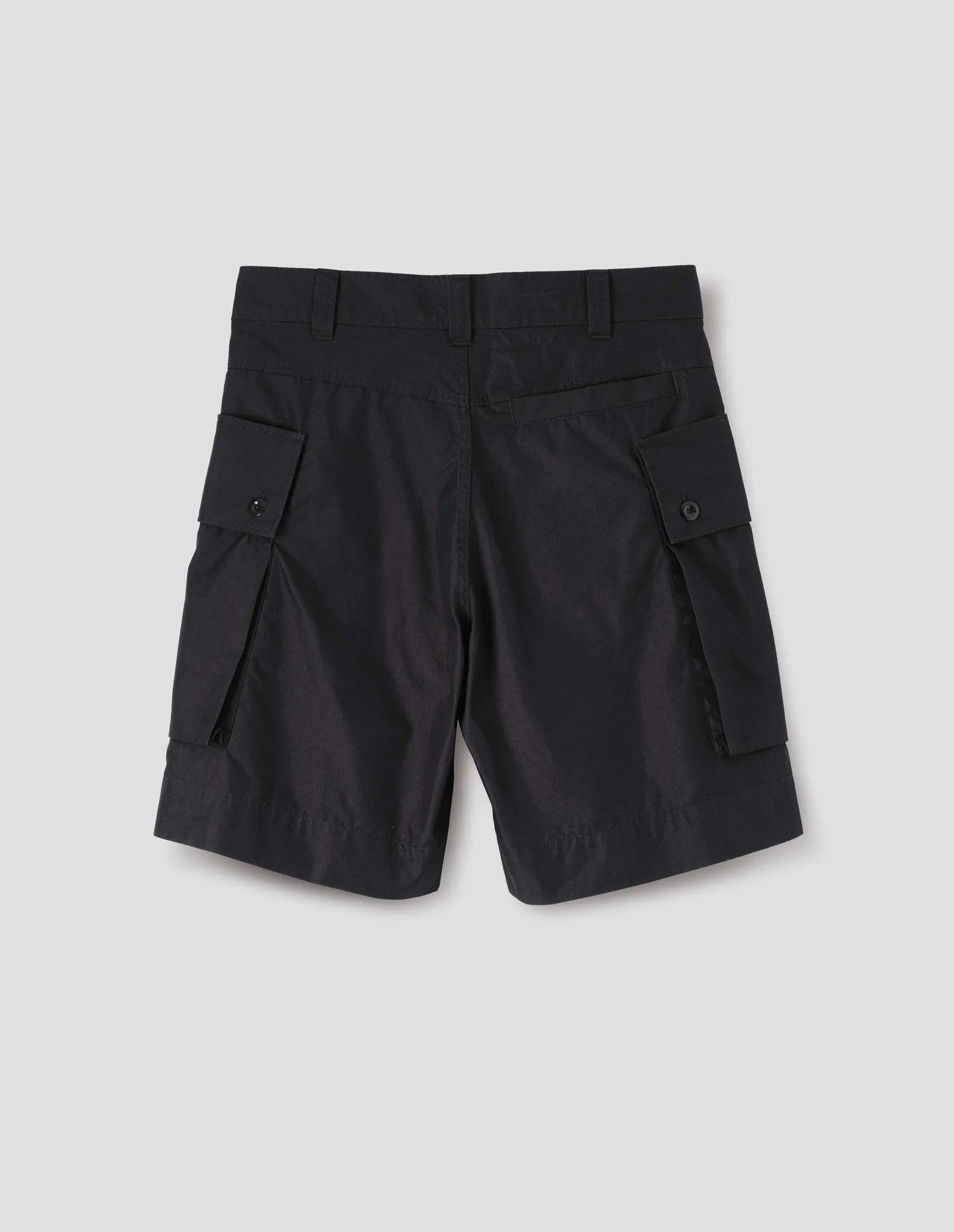 Cargo Pocket Shorts Cotton Nylon Poplin - Black