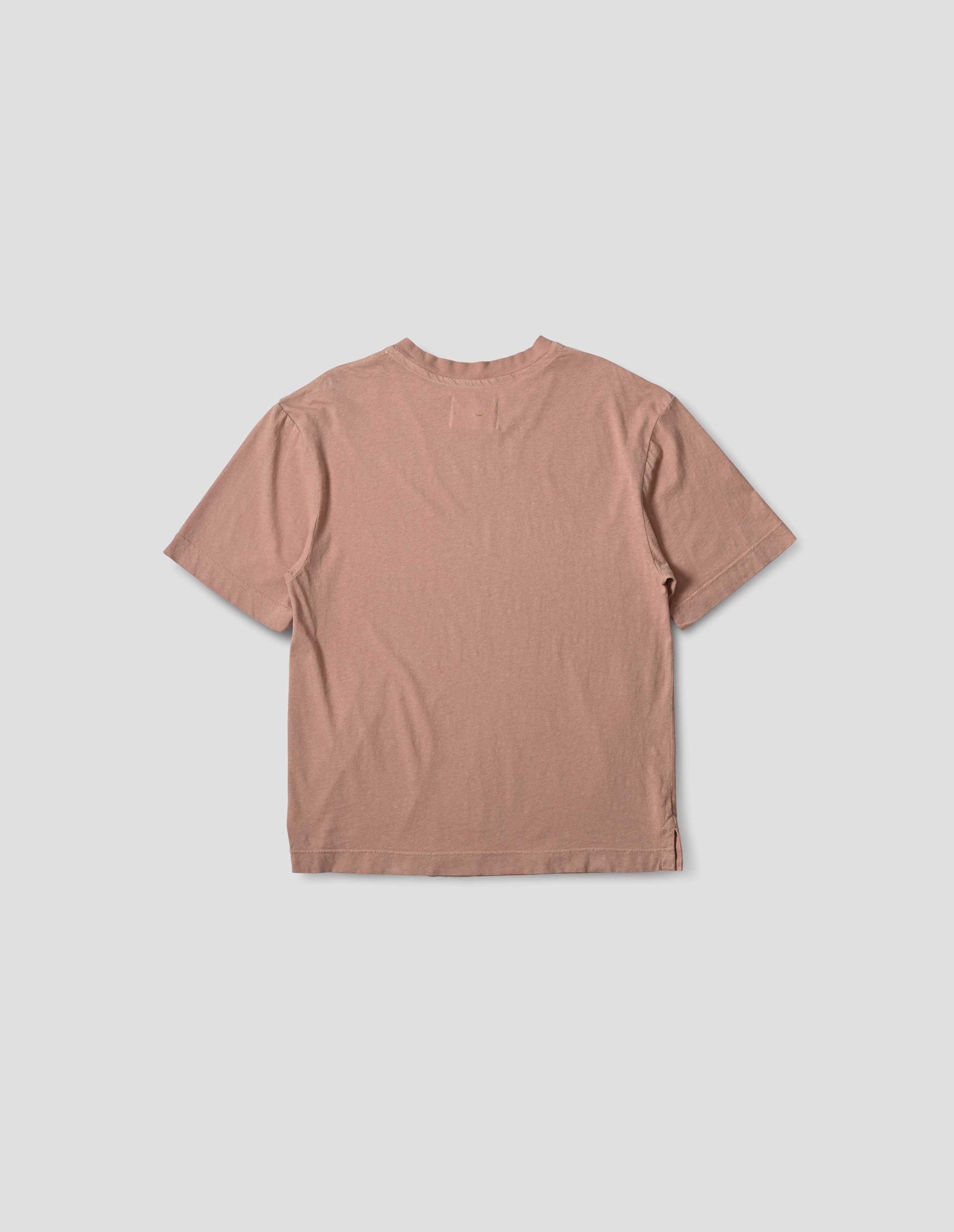 Simple T-Shirt Organic Cotton Linen Jersey - Pale Pink