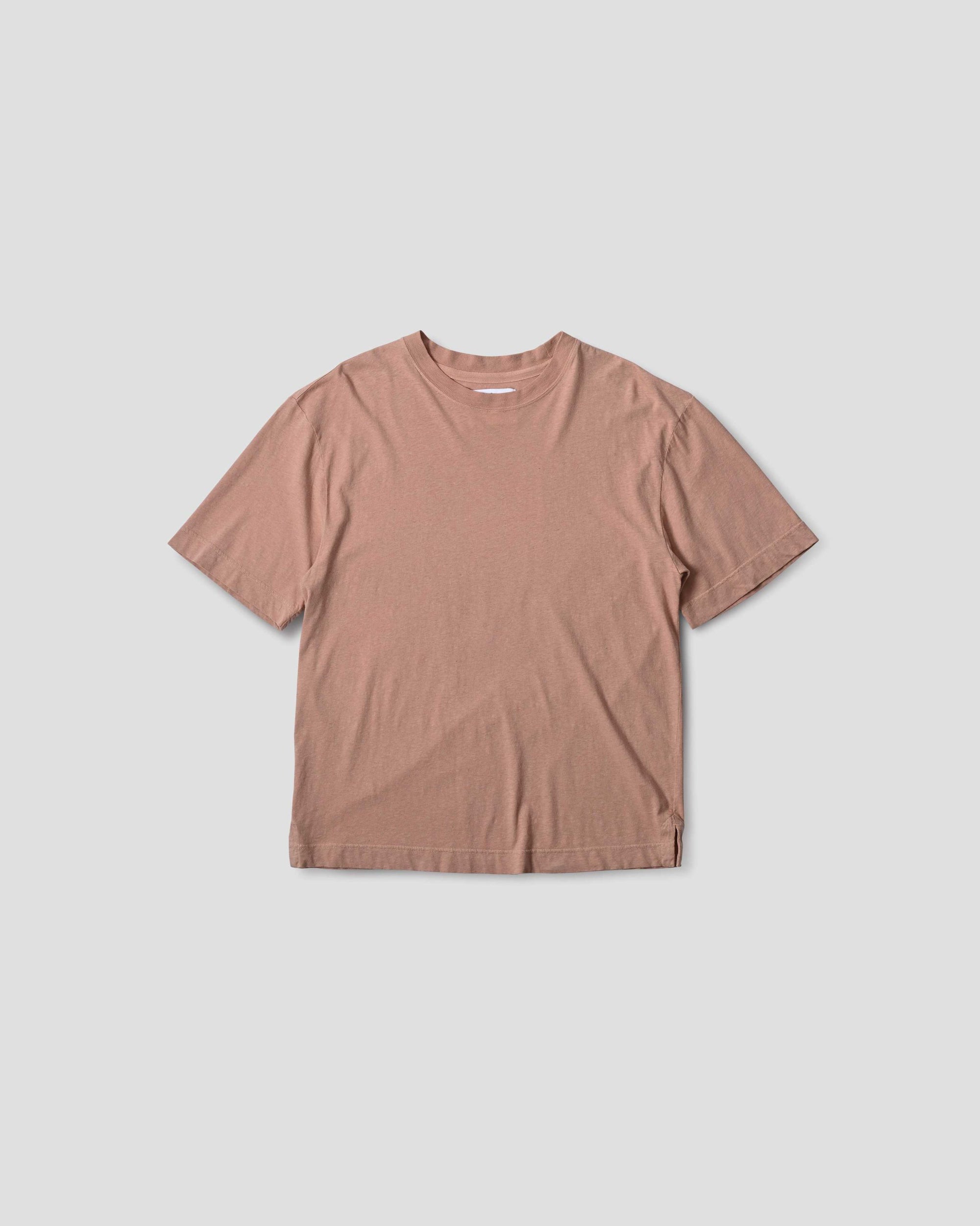 Simple T-Shirt Organic Cotton Linen Jersey - Pale Pink