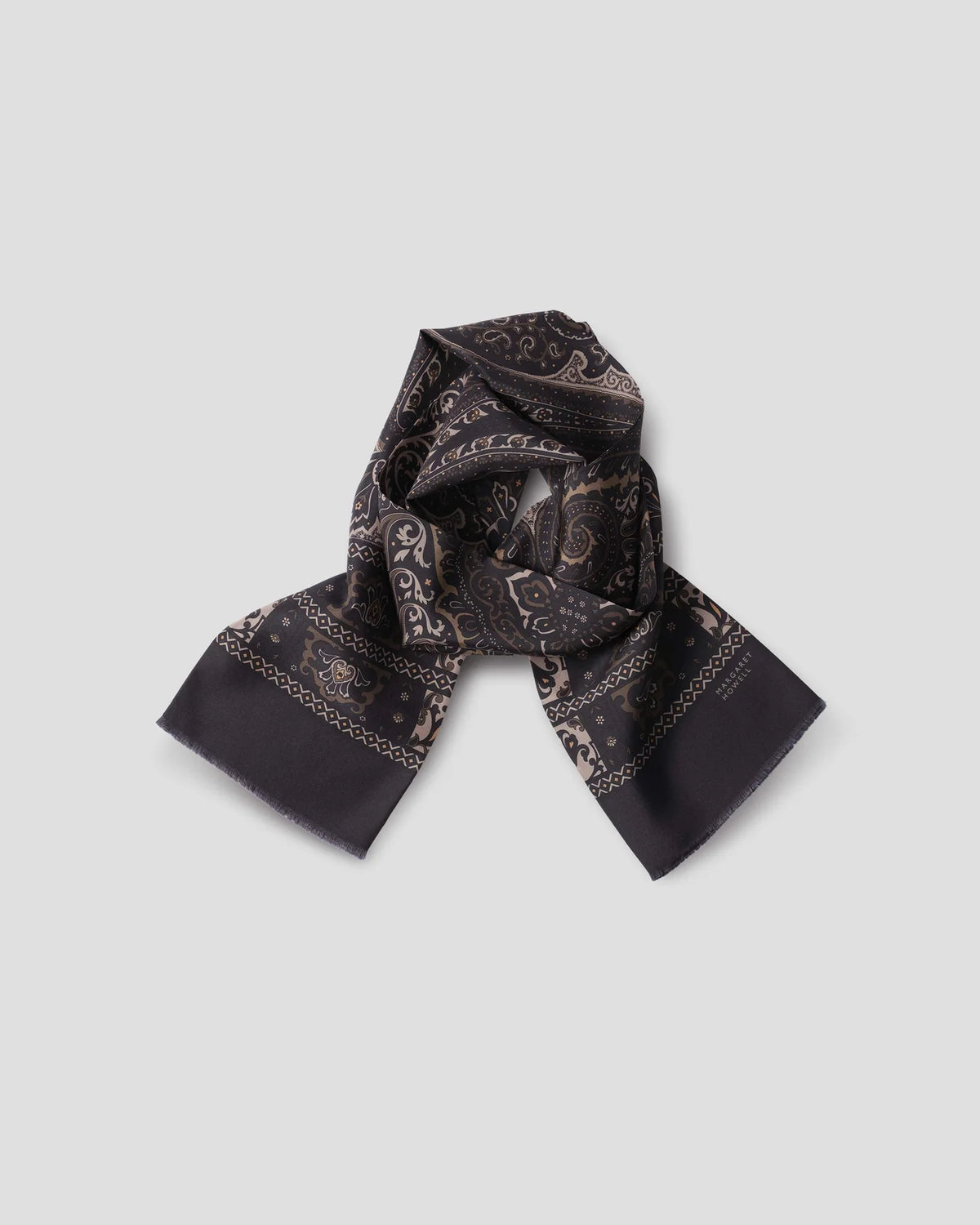 Paisley Scarf Silk - Indigo / Turmeric