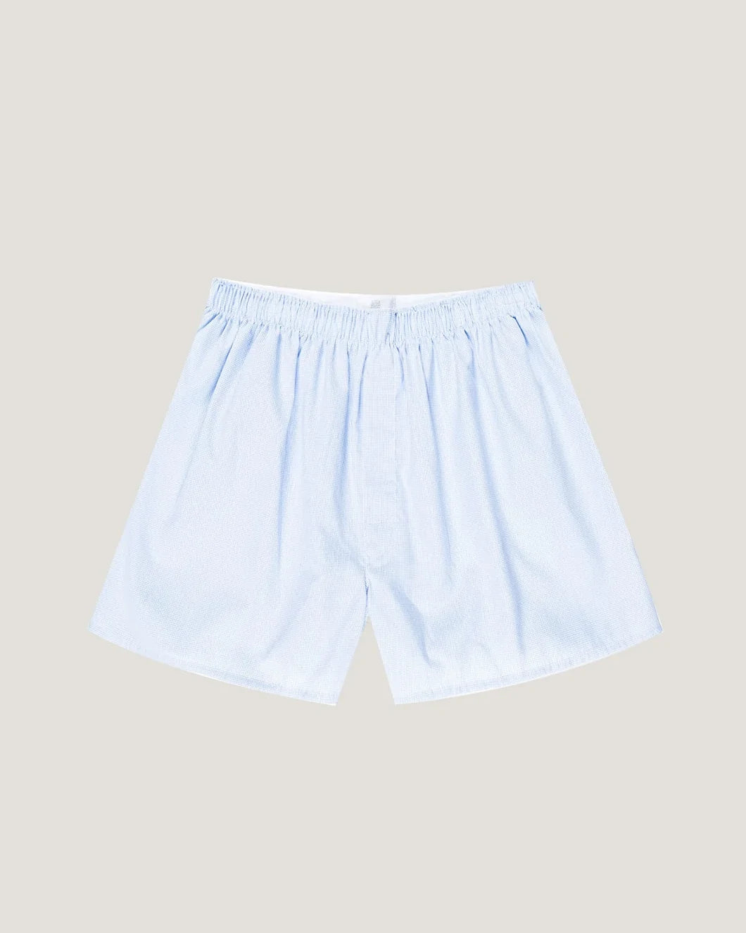 Classic Boxer Short - Light Blue Micro Gingham