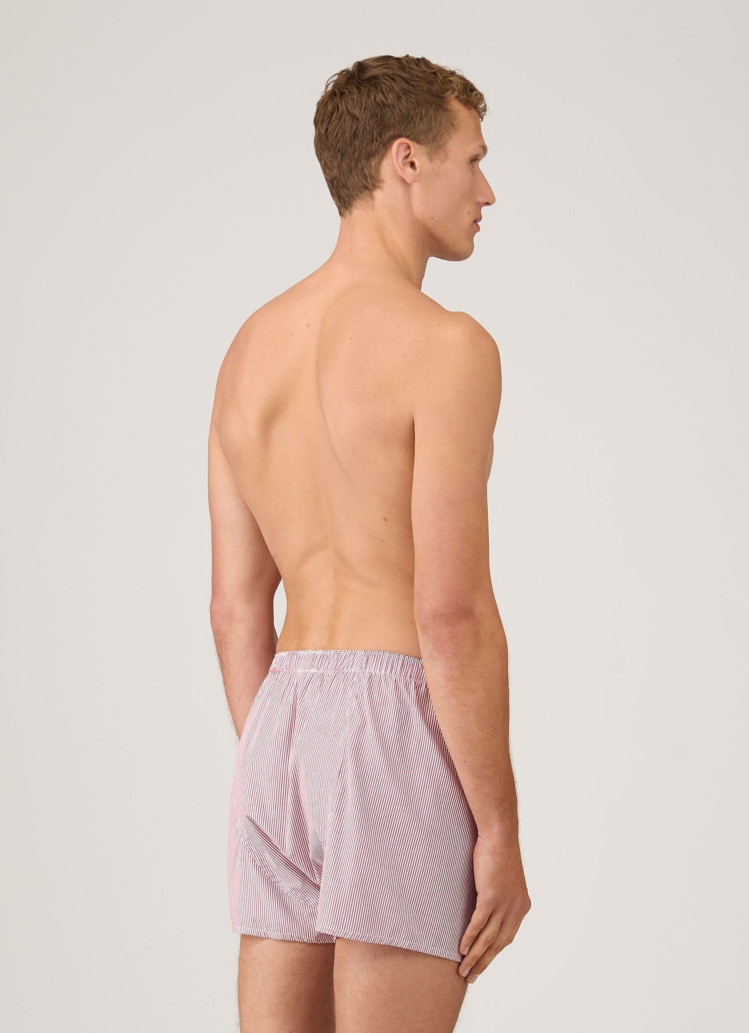 Classic Boxer Shorts - White/Red/Navy Pinstripe