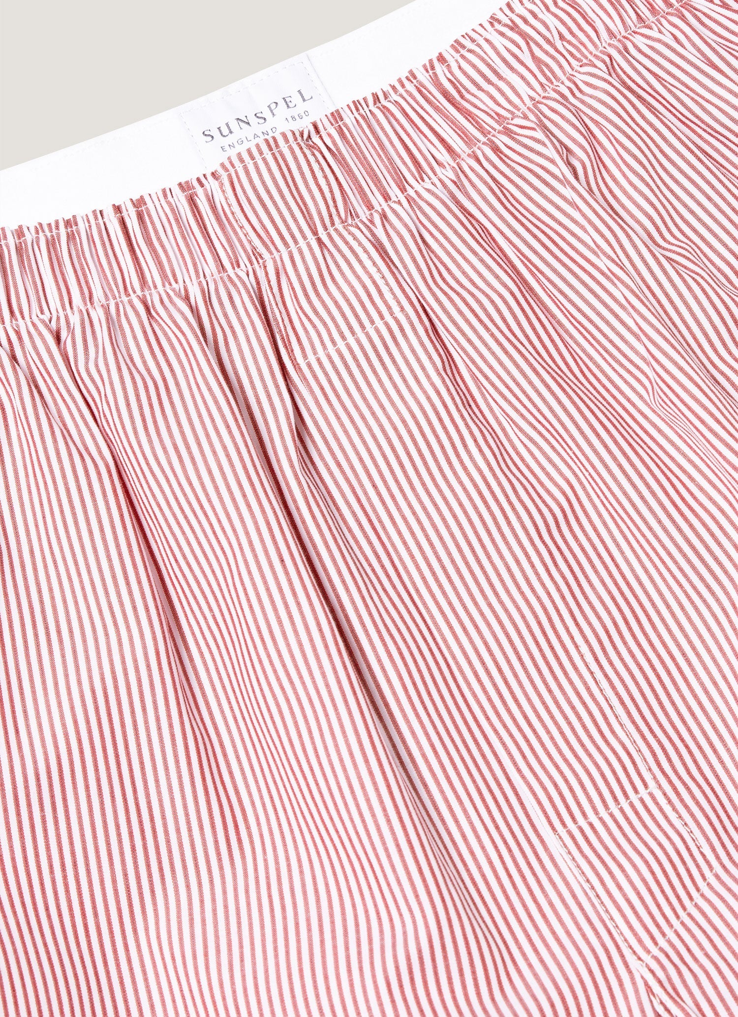 Classic Boxer Shorts - White/Red/Navy Pinstripe