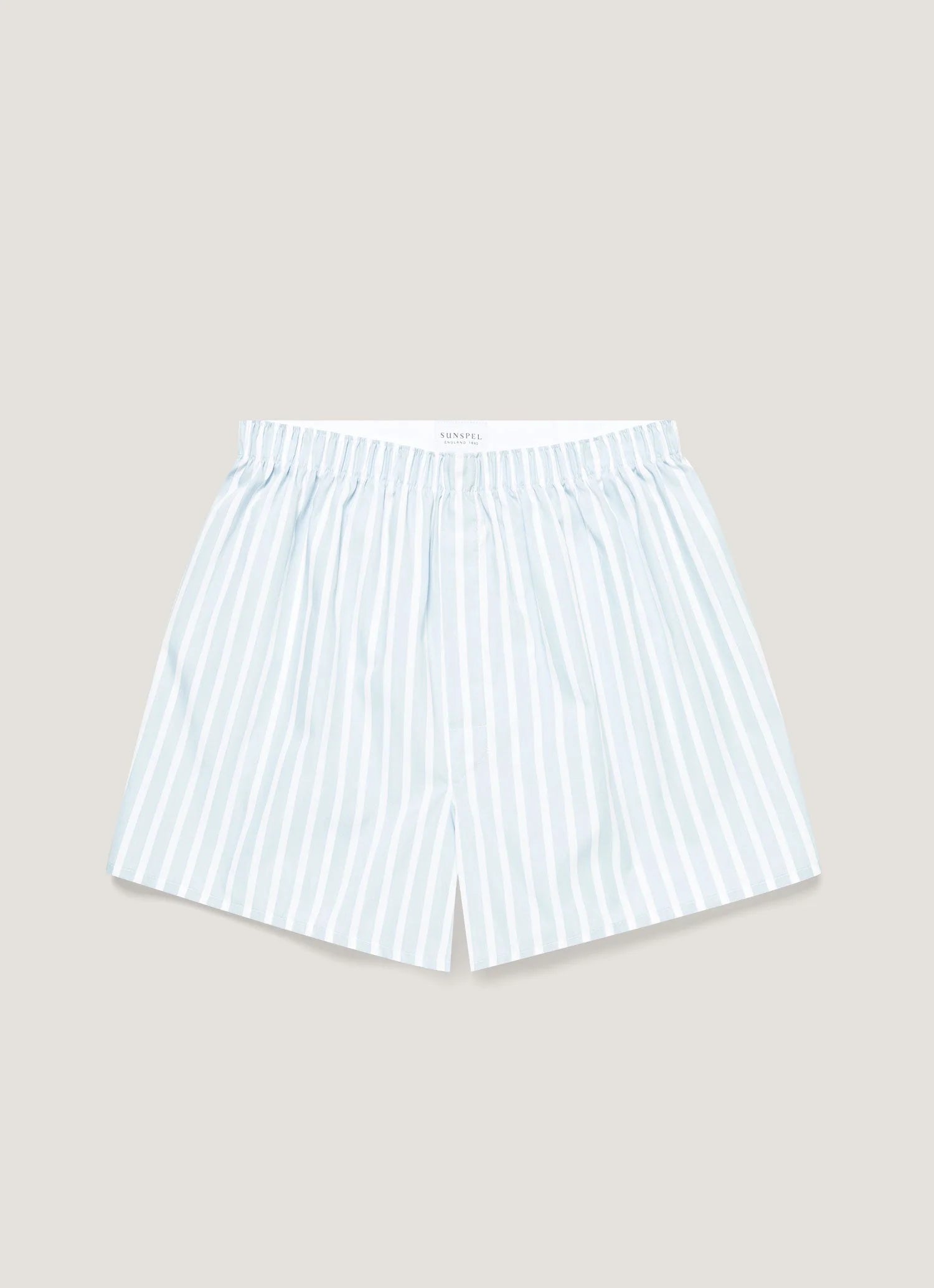 Classic Boxer Shorts - Sky Blue Bar Stripe