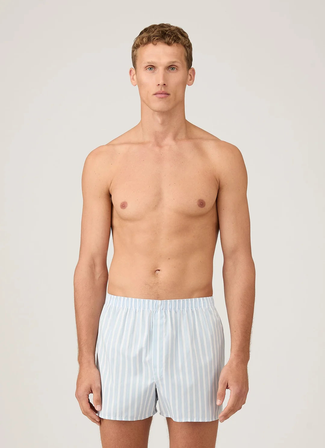 Classic Boxer Short - Sky Blue Bar Stripe
