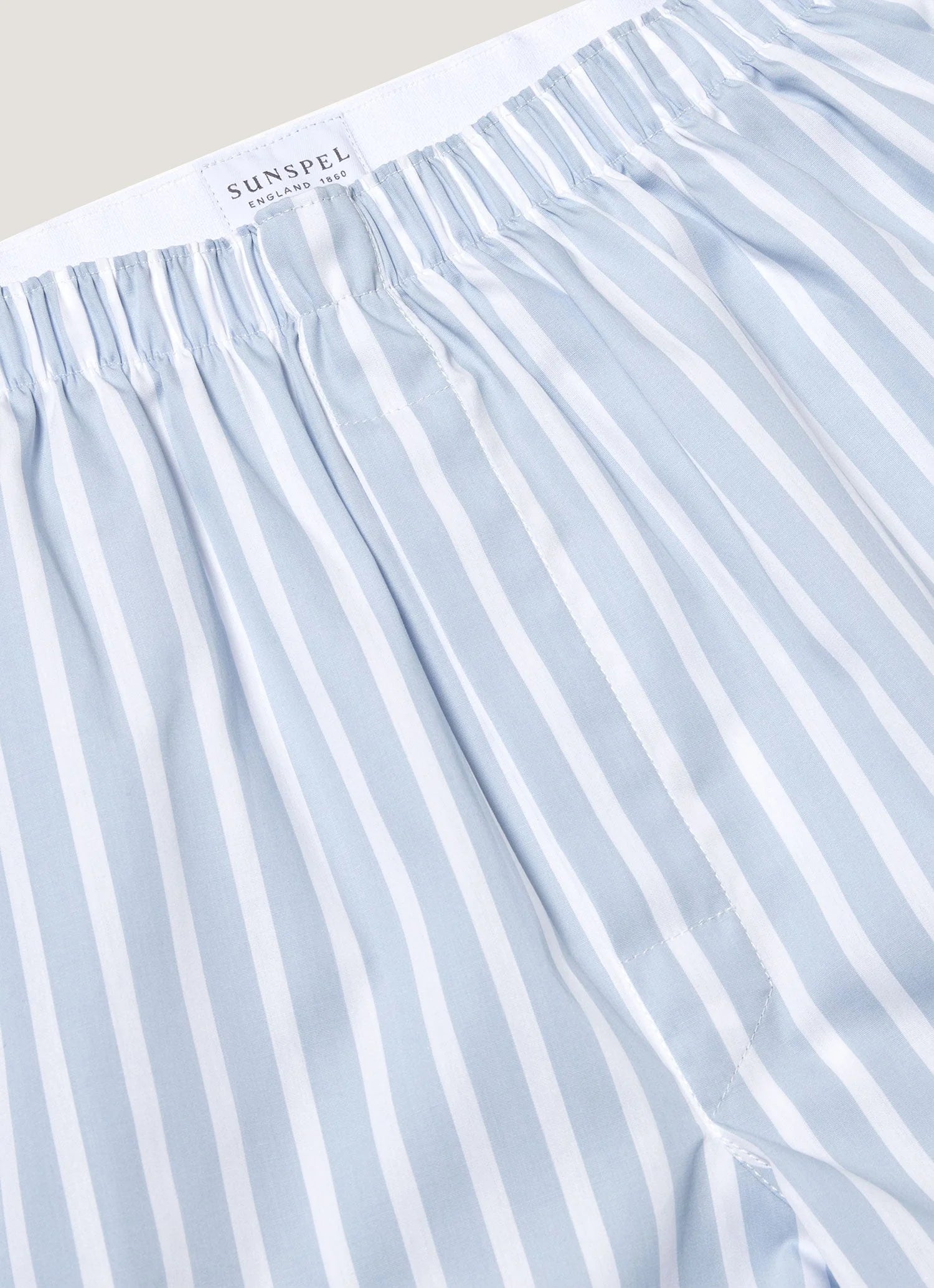 Classic Boxer Shorts - Sky Blue Bar Stripe