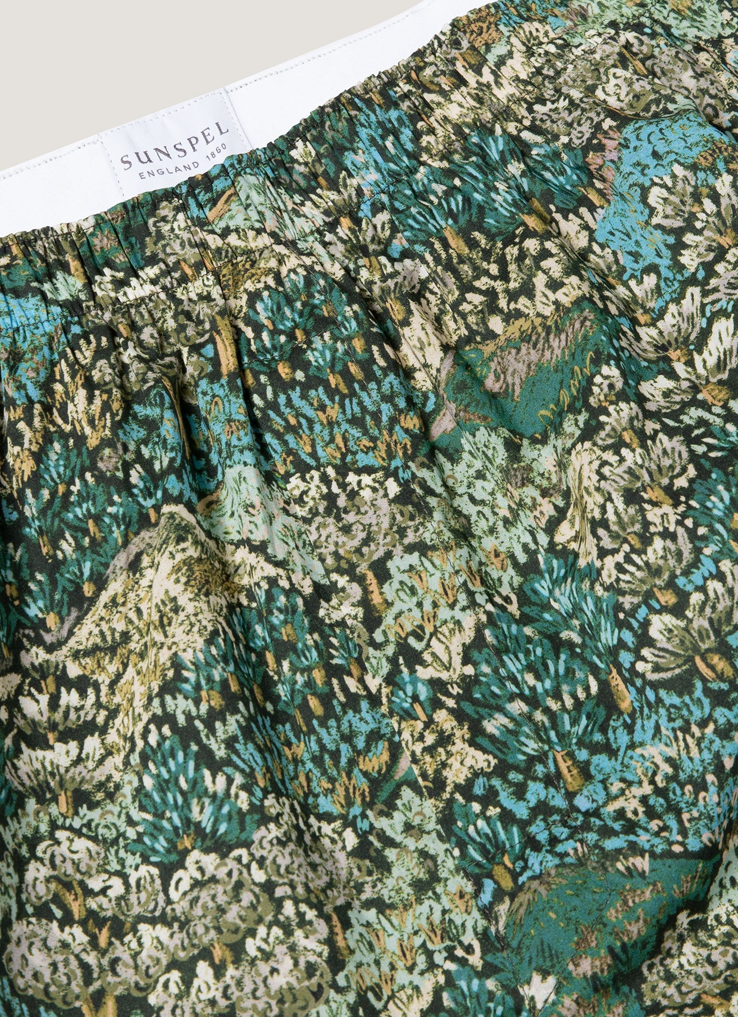 Classic Boxer Shorts in Liberty Fabric - Hillside Green