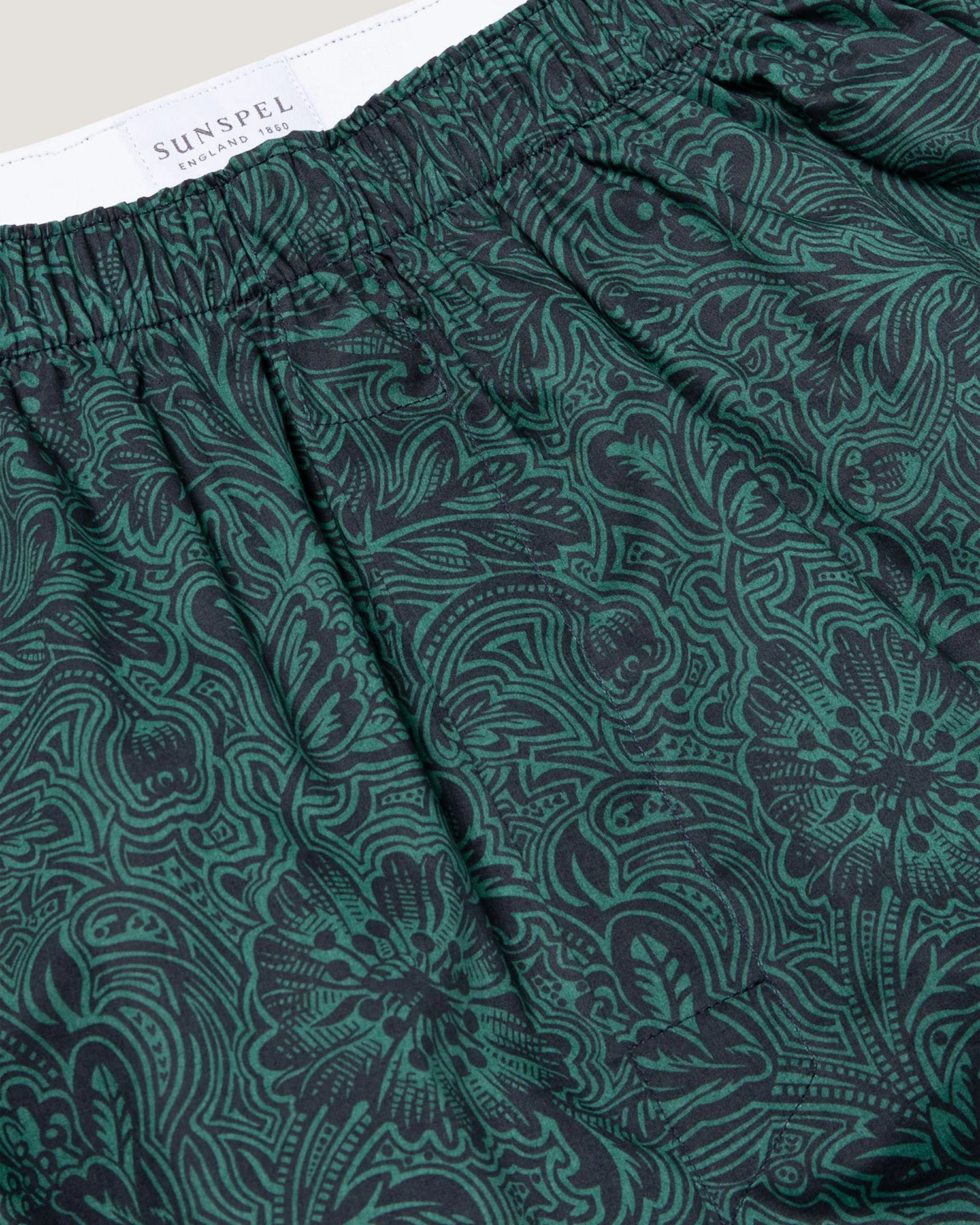 Classic Boxer Shorts in Liberty Fabric - Steel Green Bloom