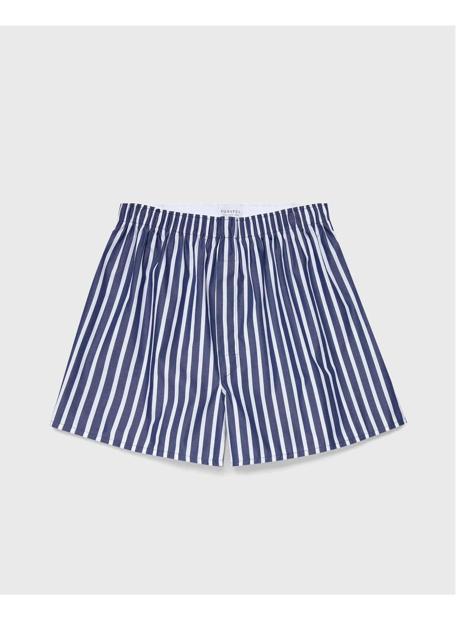 Classic Boxer Short - Navy/White Wide Stripe