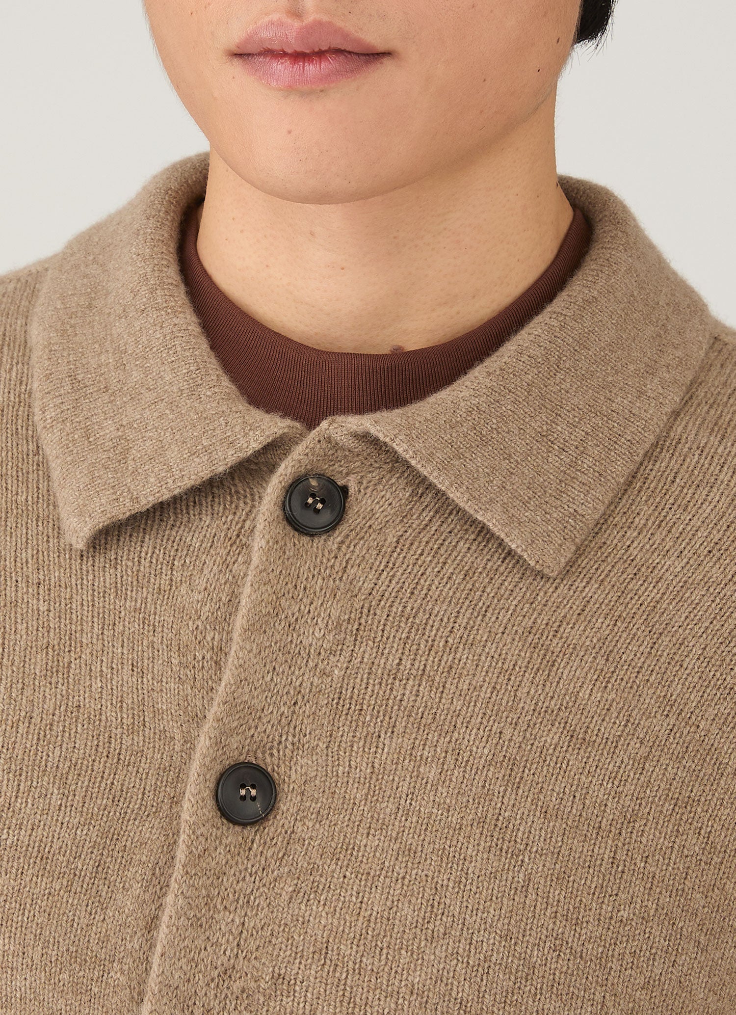 Lambswool Cardigan - Sandstone