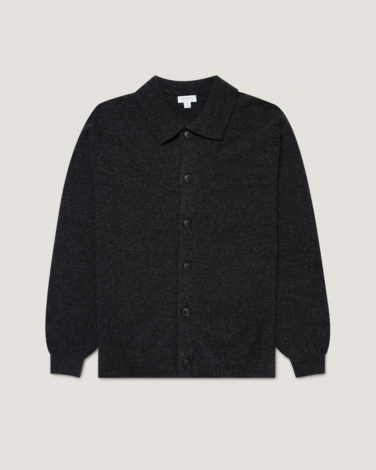 Lambswool Cardigan - Charcoal