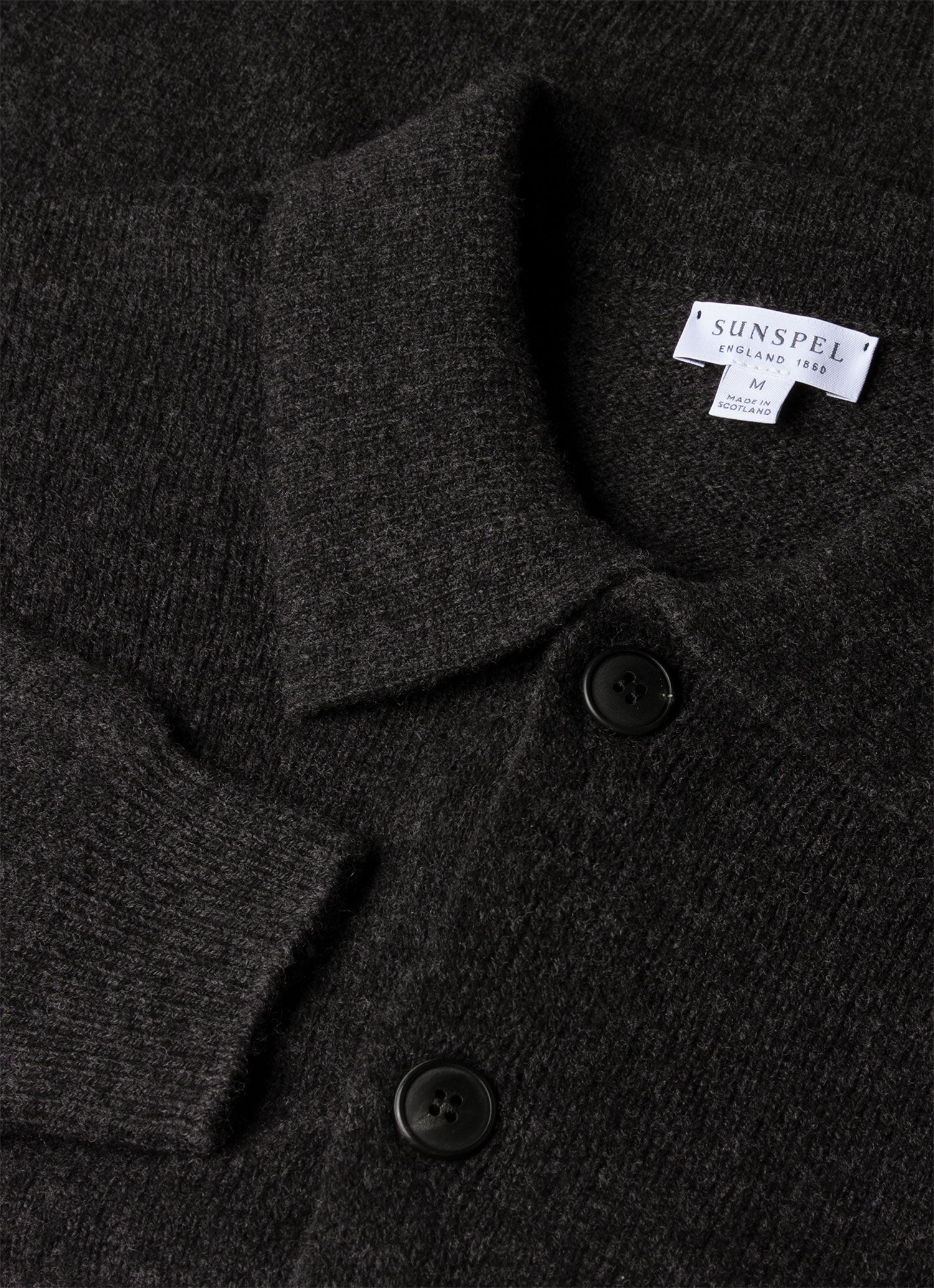 Lambswool Cardigan - Charcoal