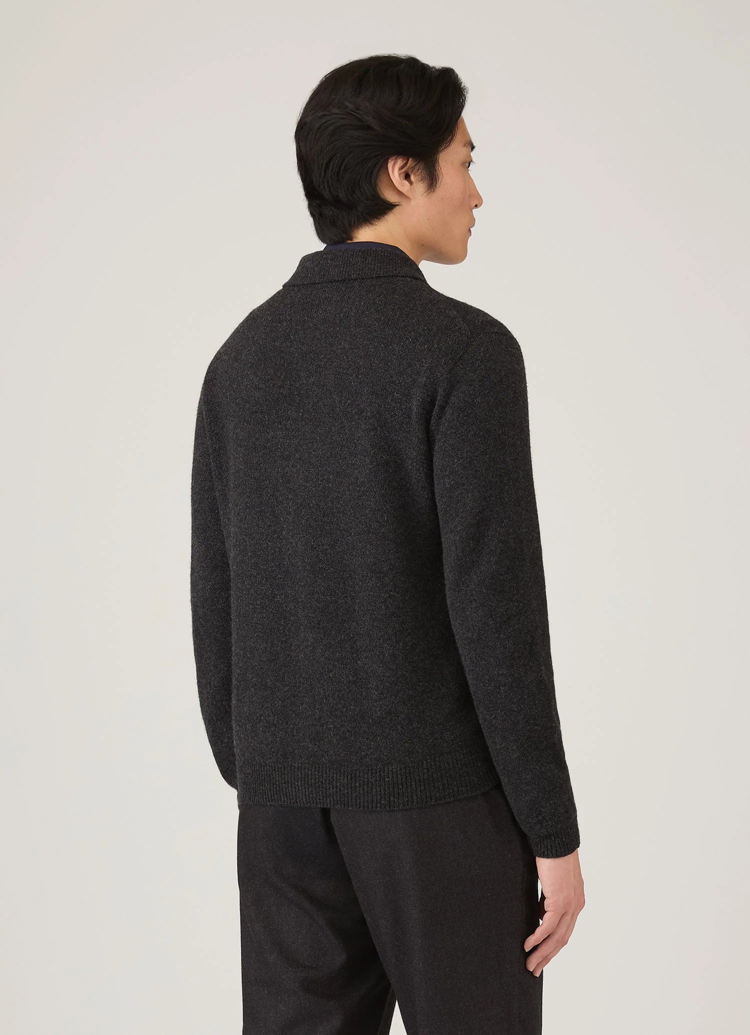 Lambswool Cardigan - Charcoal