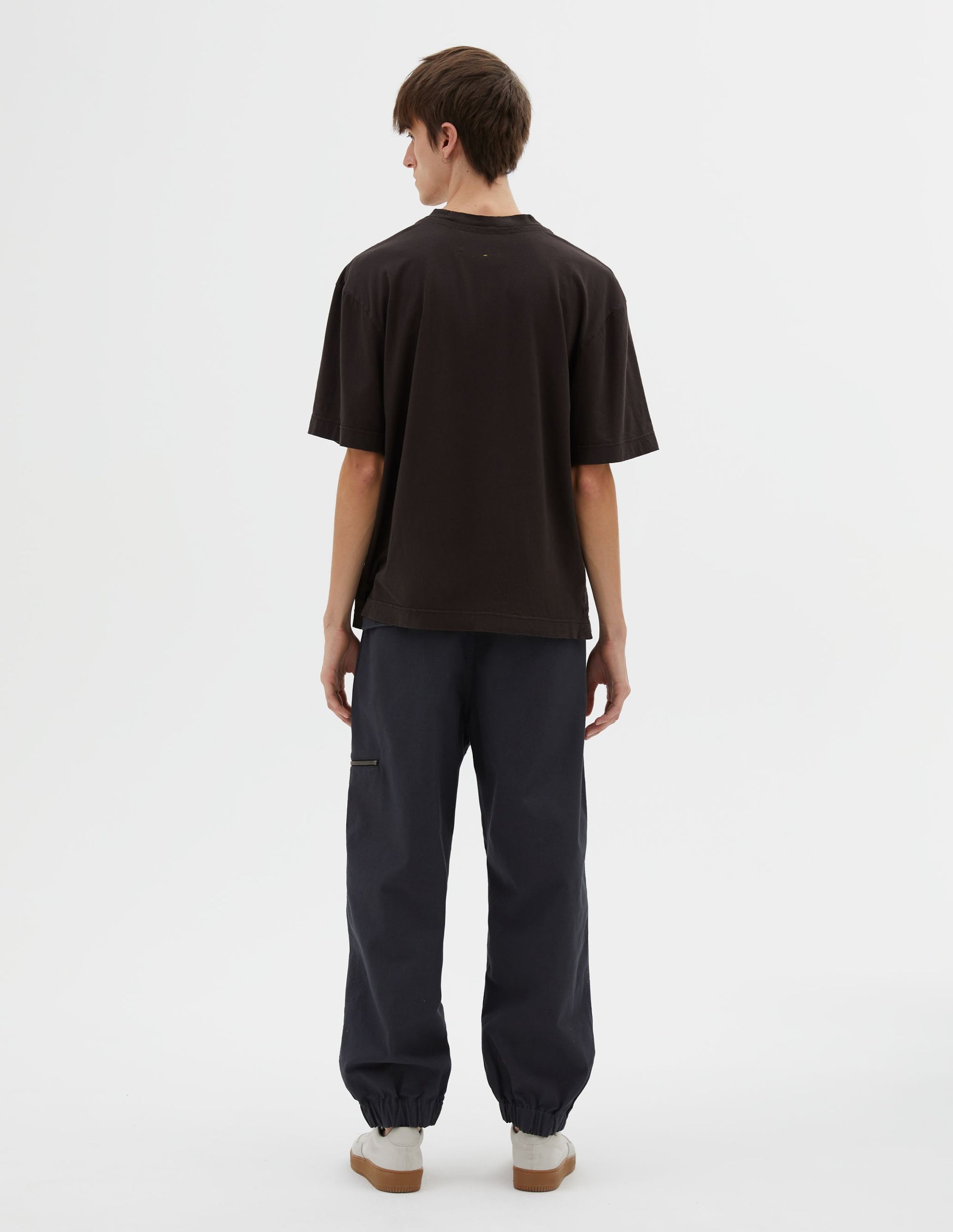 Simple T-Shirt Organic Cotton Linen Jersey - Ebony