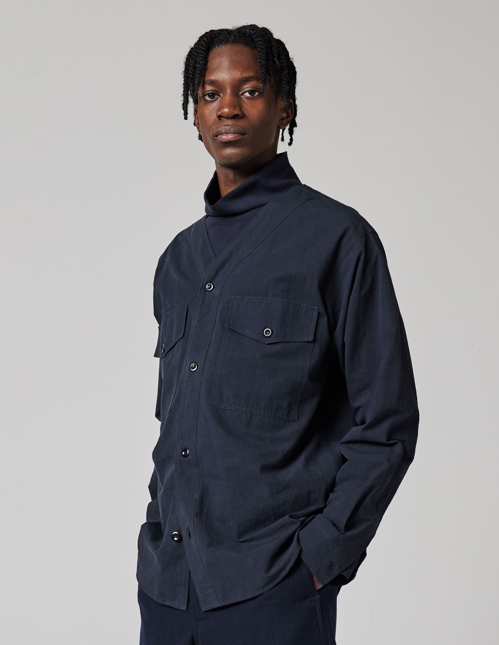 Scout Shirt Cotton Linen Plainweave - Ink